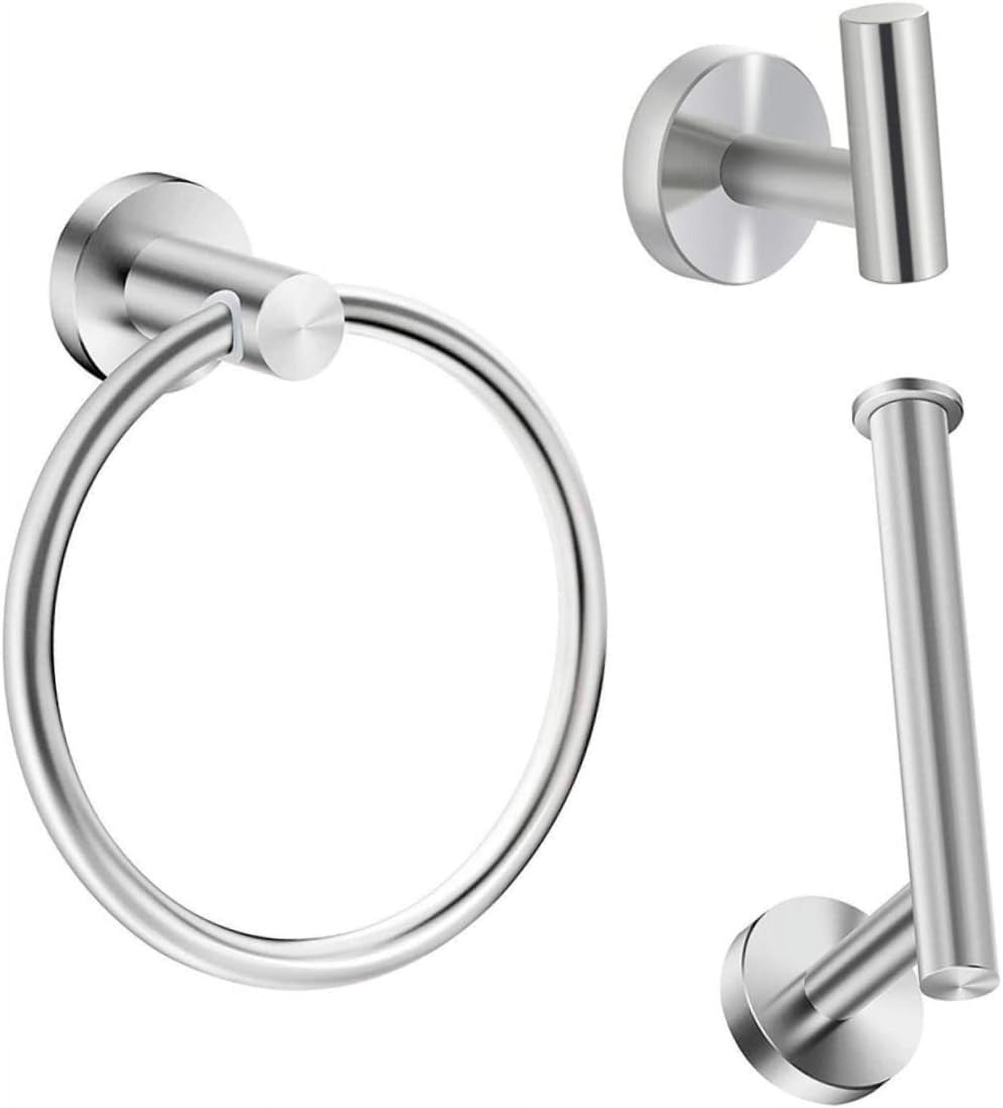 3pcs Towel Ring Set Towel Bar Batroom Towel Brass Fittings Household Towel Rod Bathroom Shelf