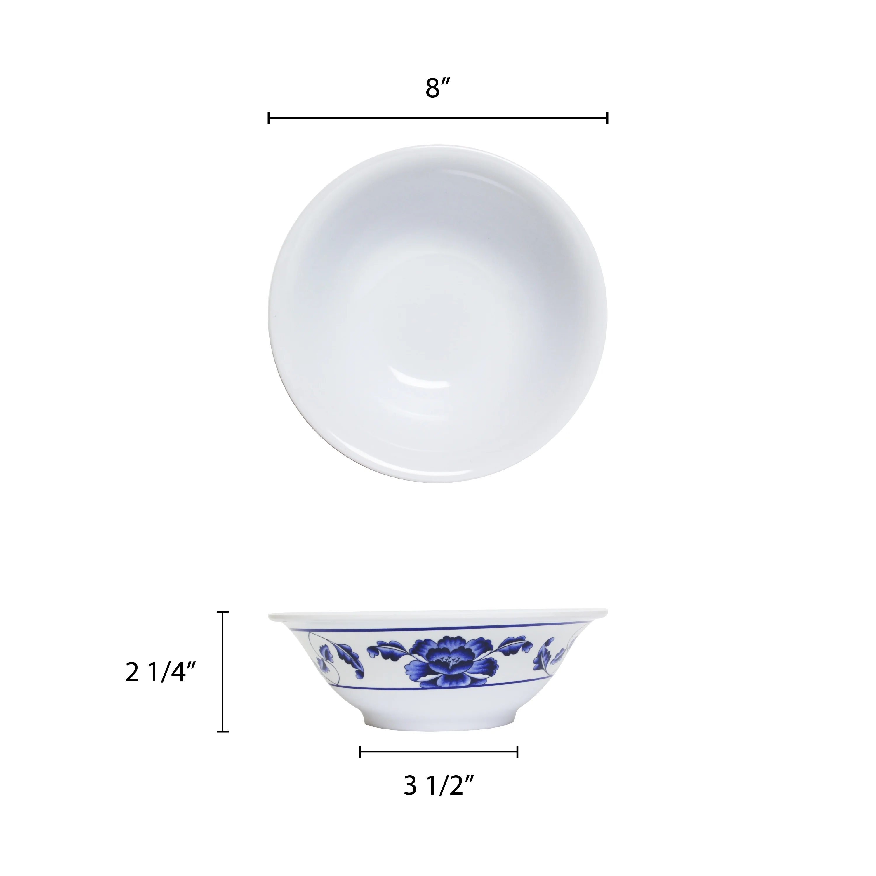 Excellante Lotus Melamine Dinnerware Collection 34 Oz, 8
