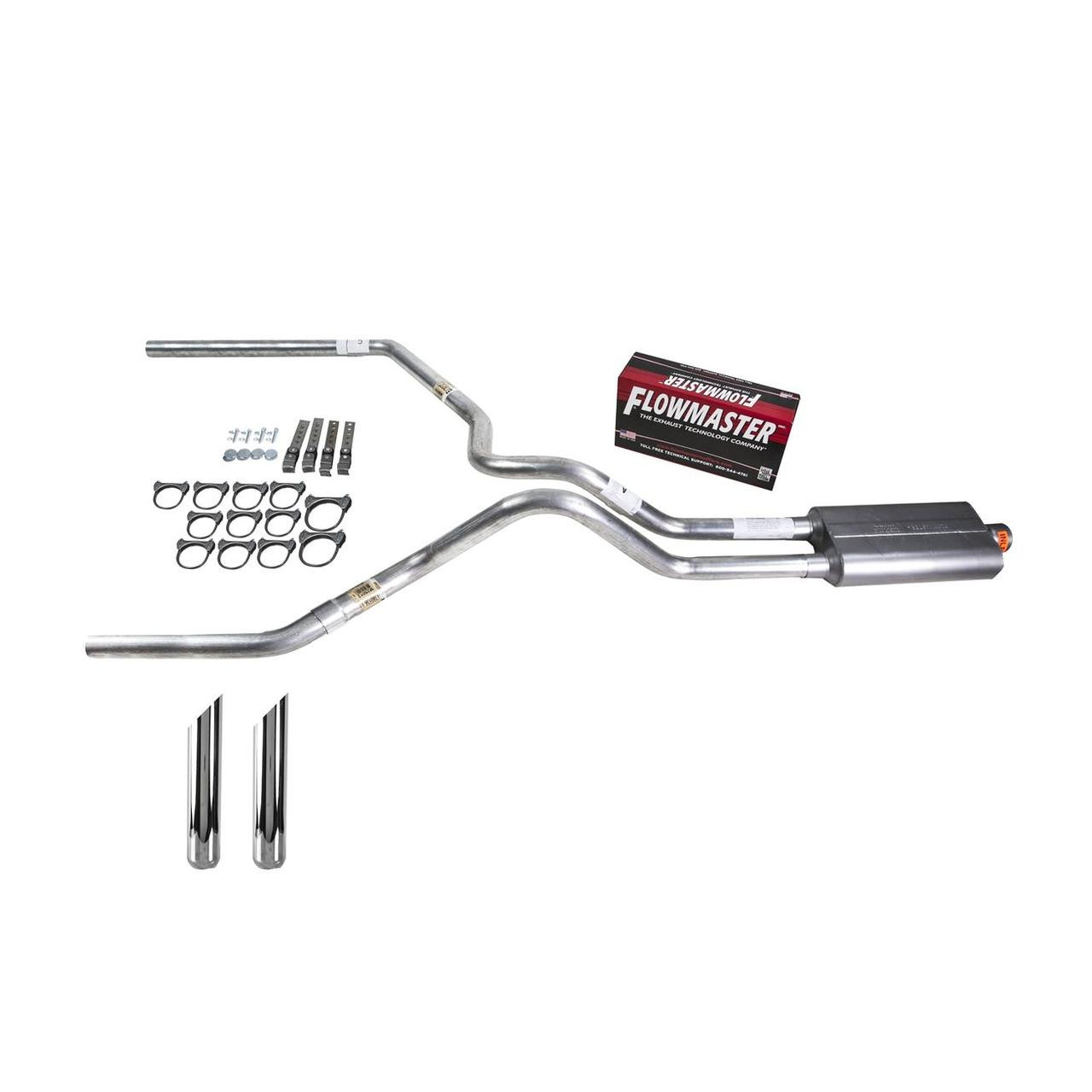 Silverado 99-06 dual exhaust 2.5 MA pipe Flowmaster 50 SW Tip
