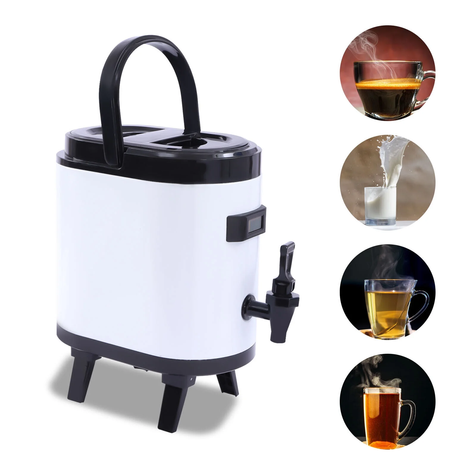6L 1.6 Gallon Drinking Water Dispenser Hot Cold Drink Server Home Office White