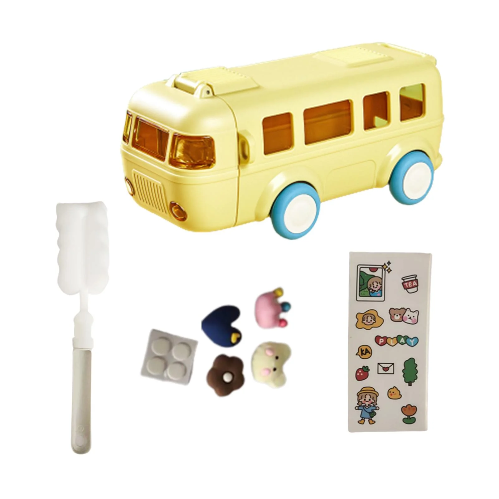 cute and cute Water Bottle Drinking Cups Toddlers Cartoon Car Kid Water Bottle Yellow