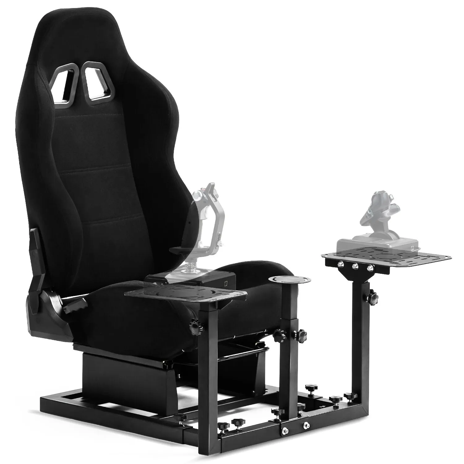 Minneer Flight Simulator Cockpit with Black Seat Fit for Logitech X52/X52pro/X56,Thrustermaster Hotas Warthog Compatible with Xbox One PS4 PC Platforms