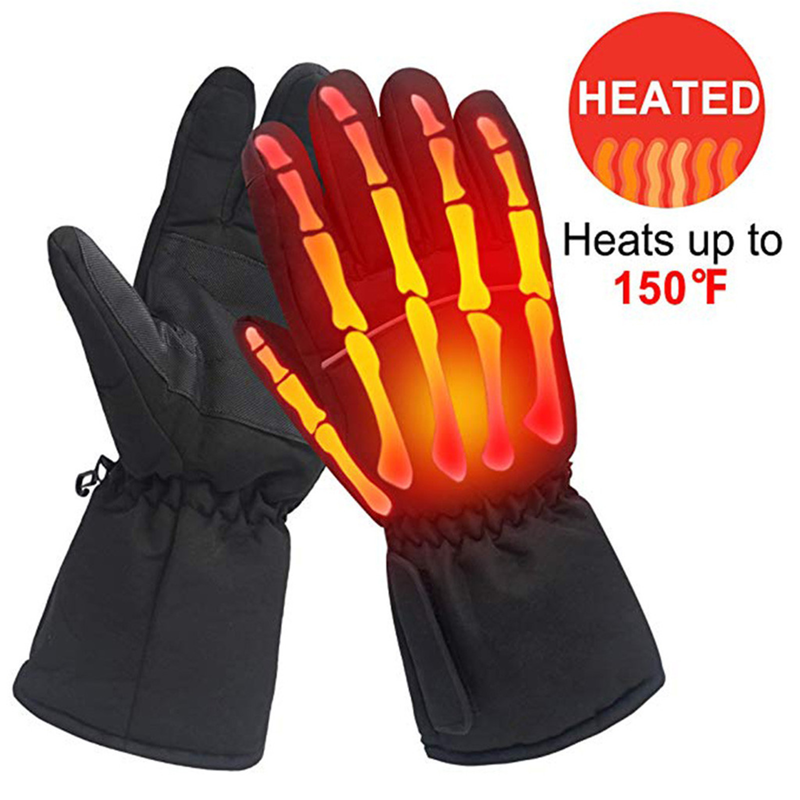 Unisex Heated Gloves Warm Glove Hand Warmers for Winter Outdoor Camping Hiking