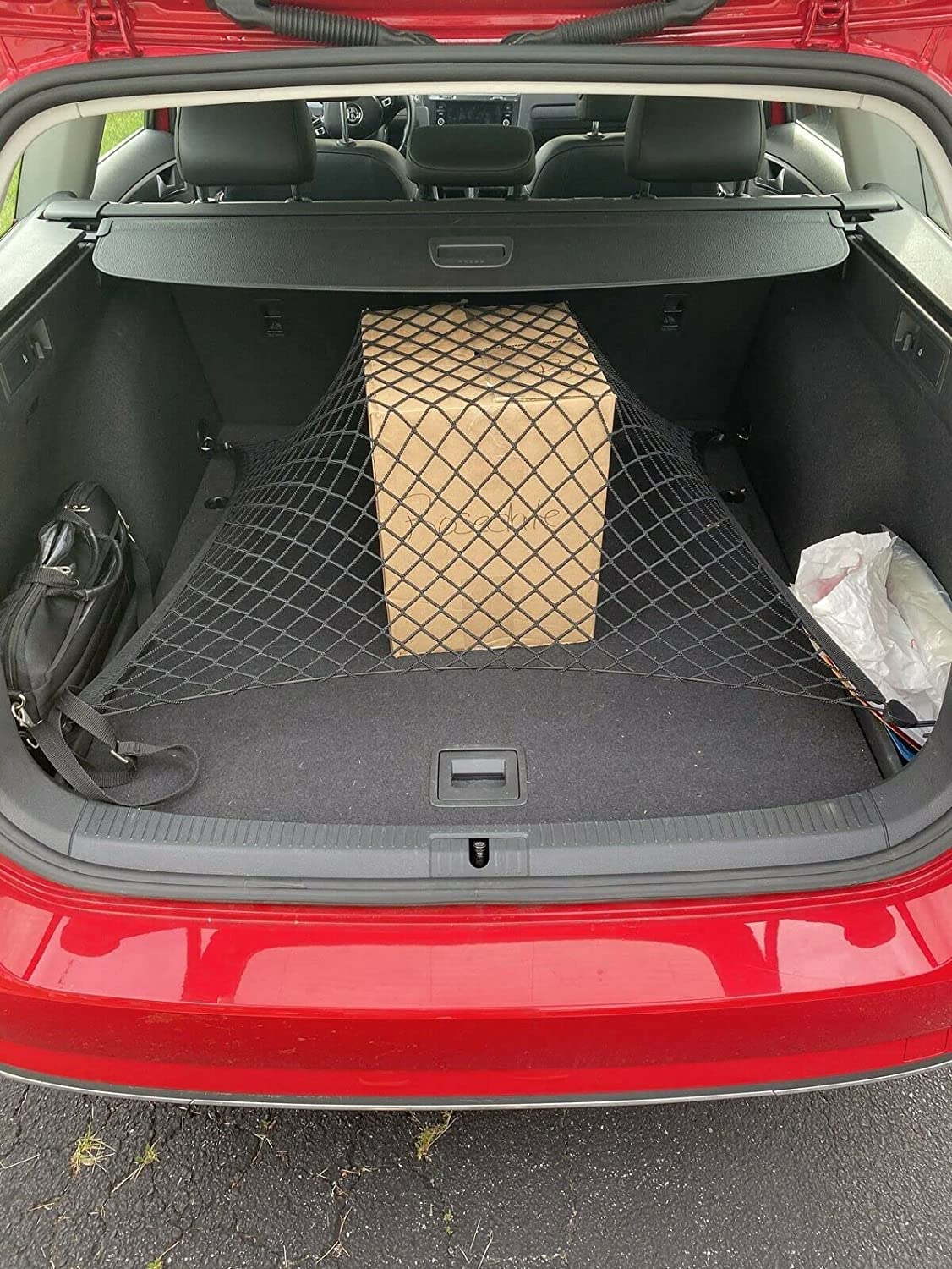EACCESSORIES EA Trunk Organizer Cargo Net for Volkswagen Golf SPORTWAGEN 2010-2020 – Floor Style Cargo Net for Wagon – Premium Mesh Car Trunk Organizer Vehicle Carrier Storage – Compatible VW Golf