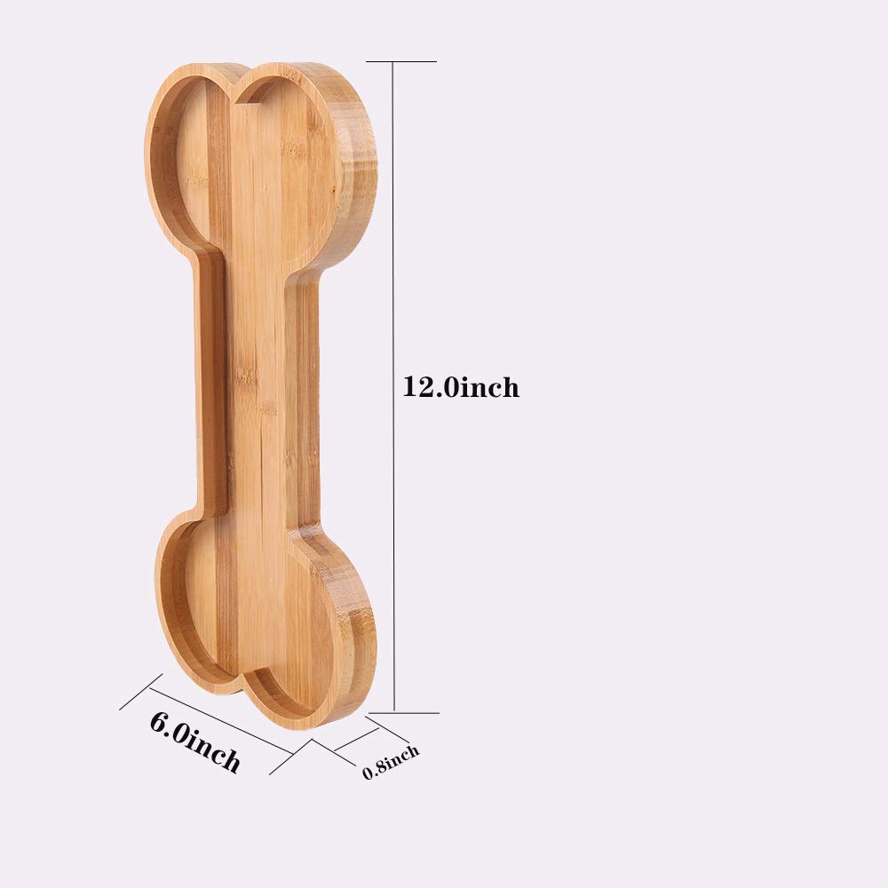 Dog Birthday Party Supplies Bone Shaped Serving Tray Platters Wooden Cutting Board Candy Dish Bowl 12''