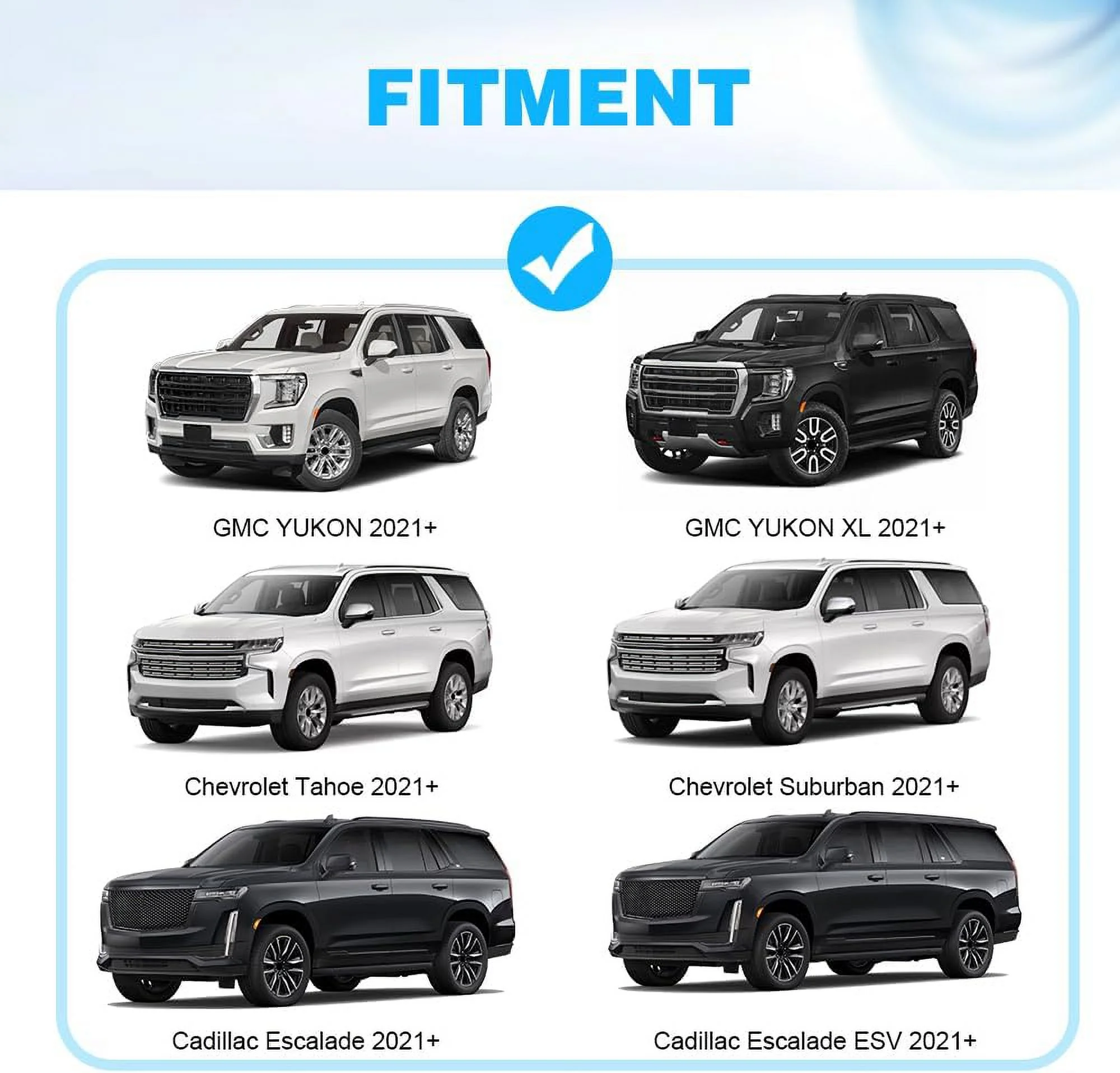 NIXFACE Upgraded 330 lbs Aluminum Lockable Cross Bar Fit for 2021-2024 Chevrolet Tahoe, Chevy Suburban, GMC Yukon & Yukon XL, Cadillac Escalade ESV Anti-Theft Roof Rack Crossbars Cargo Bar