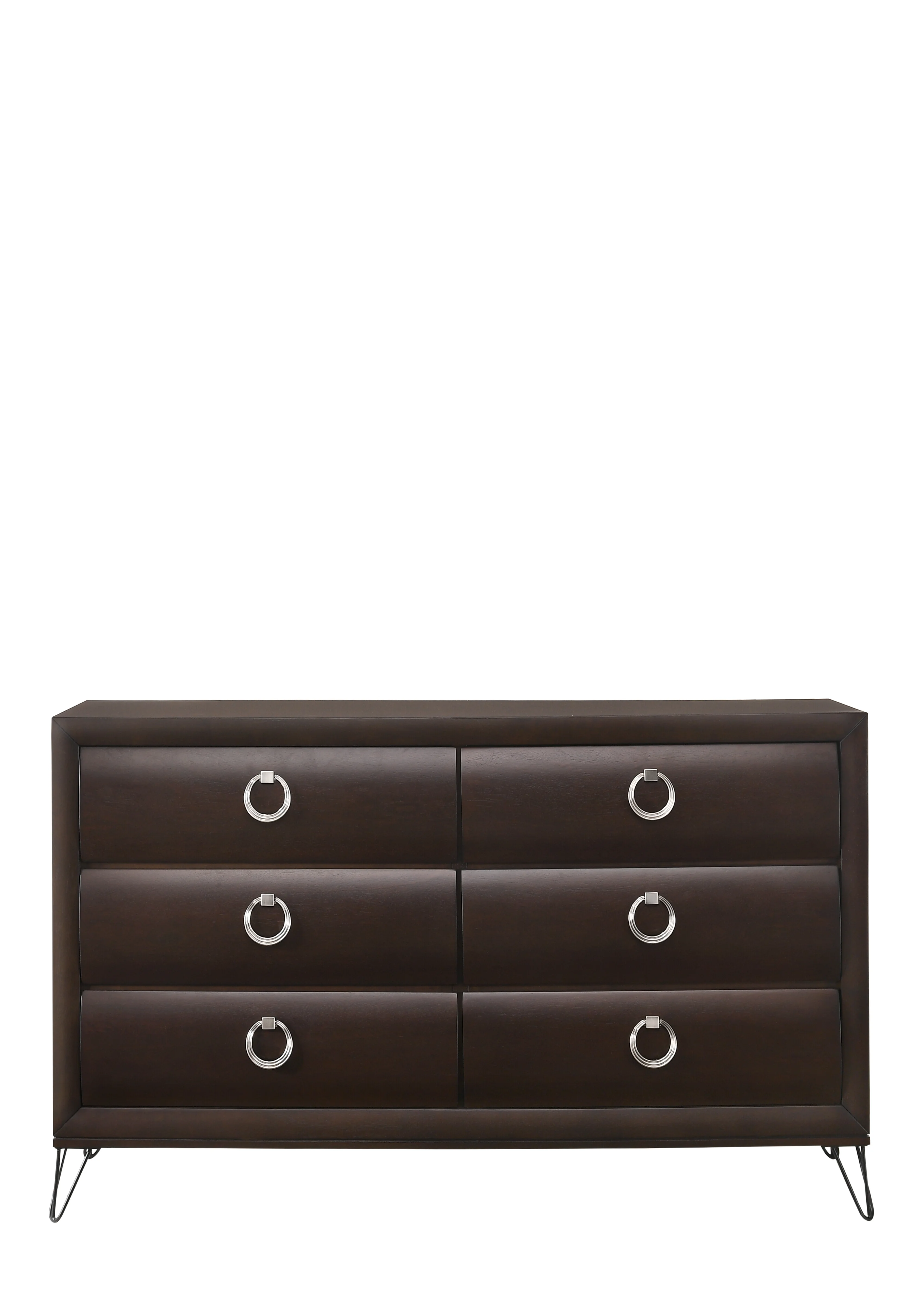 ACME Tablita 6-Drawer Wooden Dresser in Dark Merlot