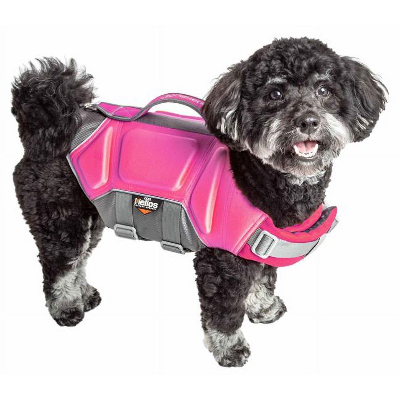 Dog Helios  Tidal Guard Reflective Pet Life Jacket - Pink Large