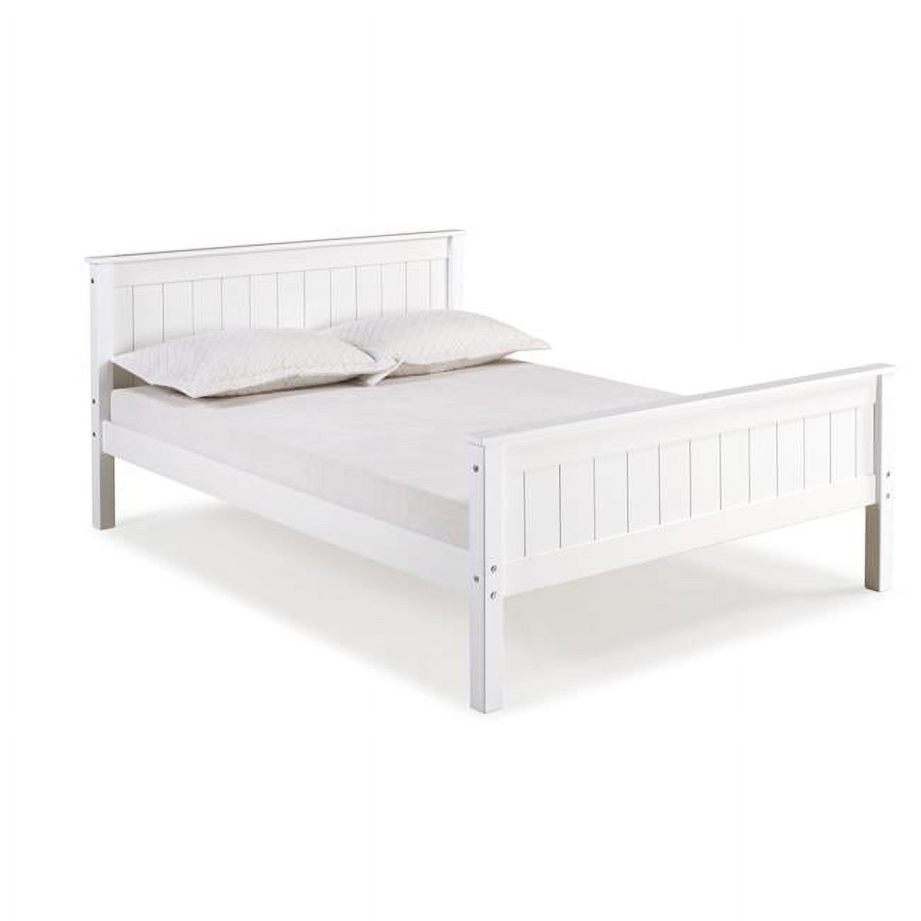 Harmony Full Size Wood Platform Bed, White