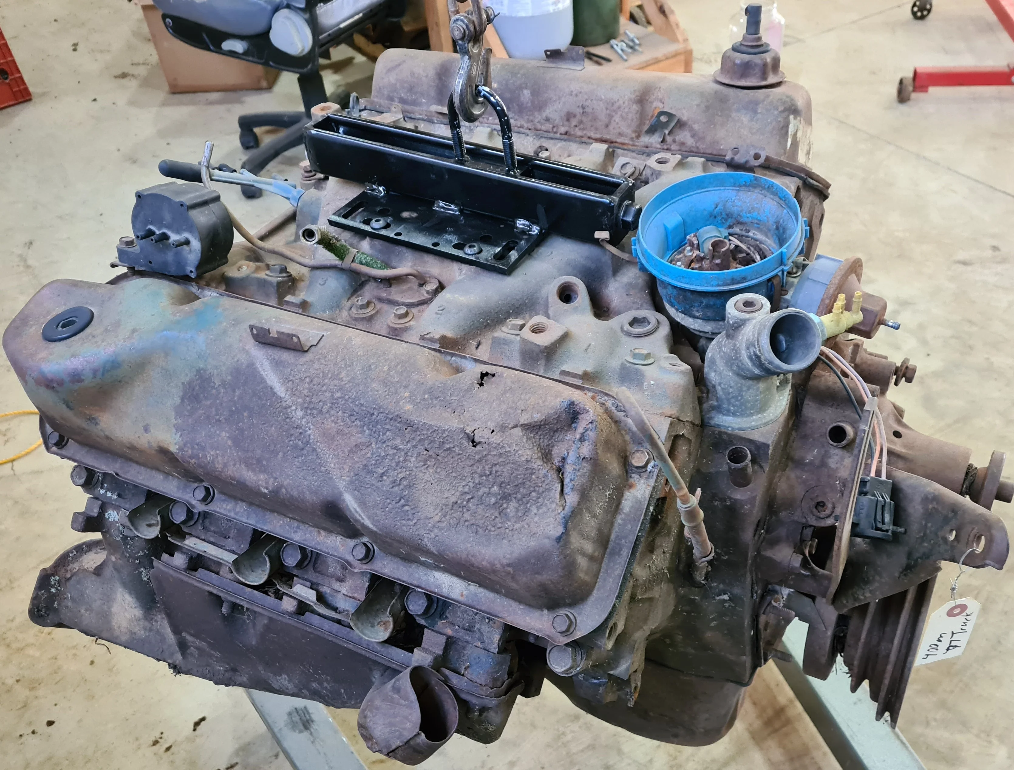 Universal Engine Lift Plate + Tilt Adjustable - Big & Small Block Carburetor Mount