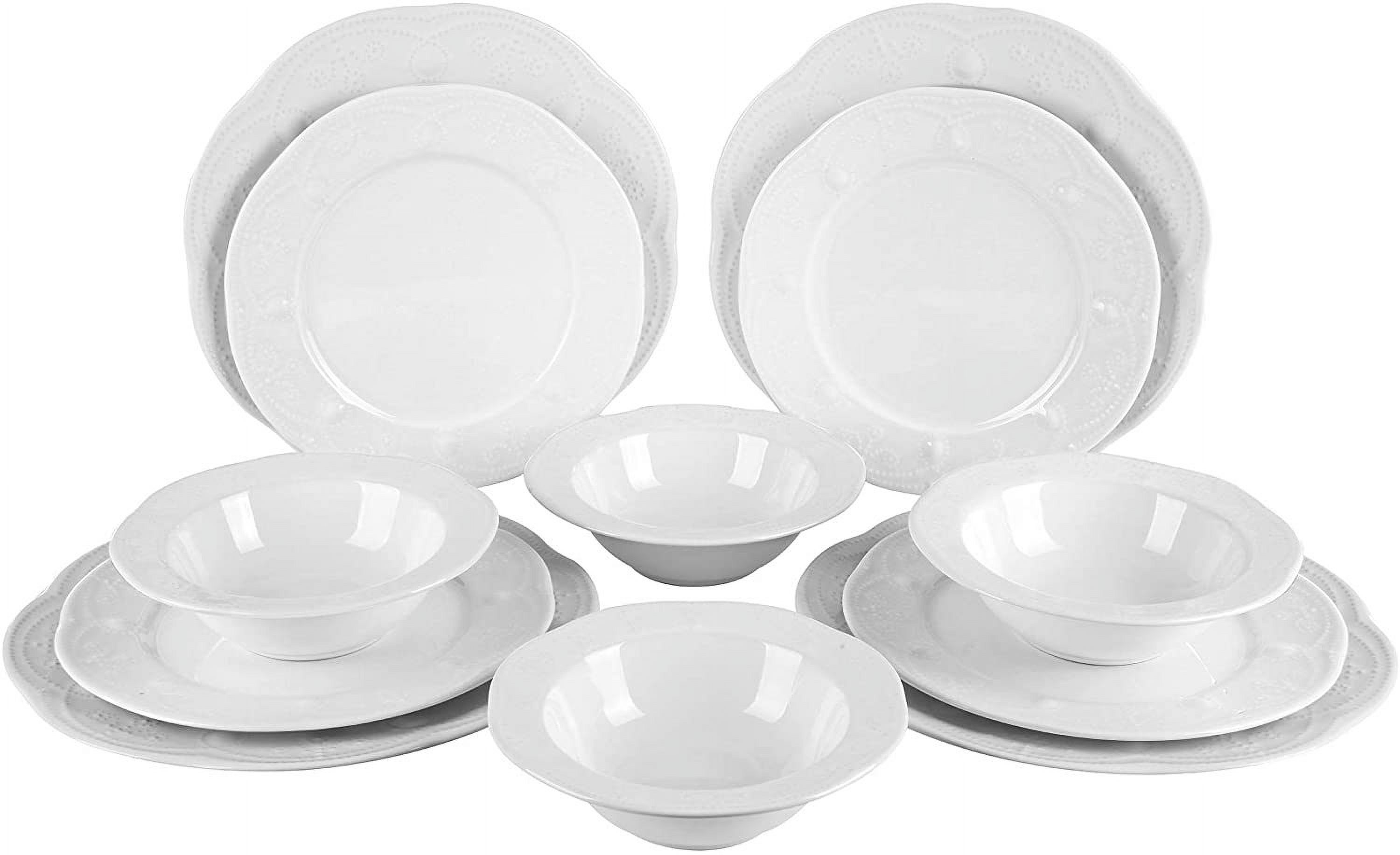 Fulya Porcelain Dinnerware Set - 12 pieces - Sophisticated Dining Experience