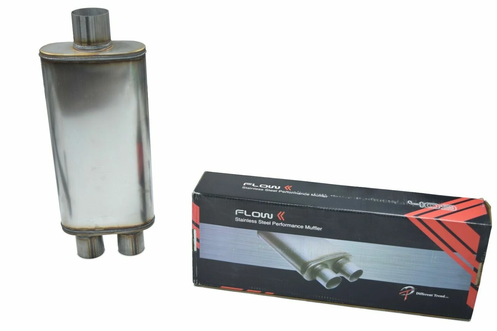 All-Stainless Dual Exhaust Kit Chevy GMC 1500 15-18 Flow II Rolled Tip Side Exit