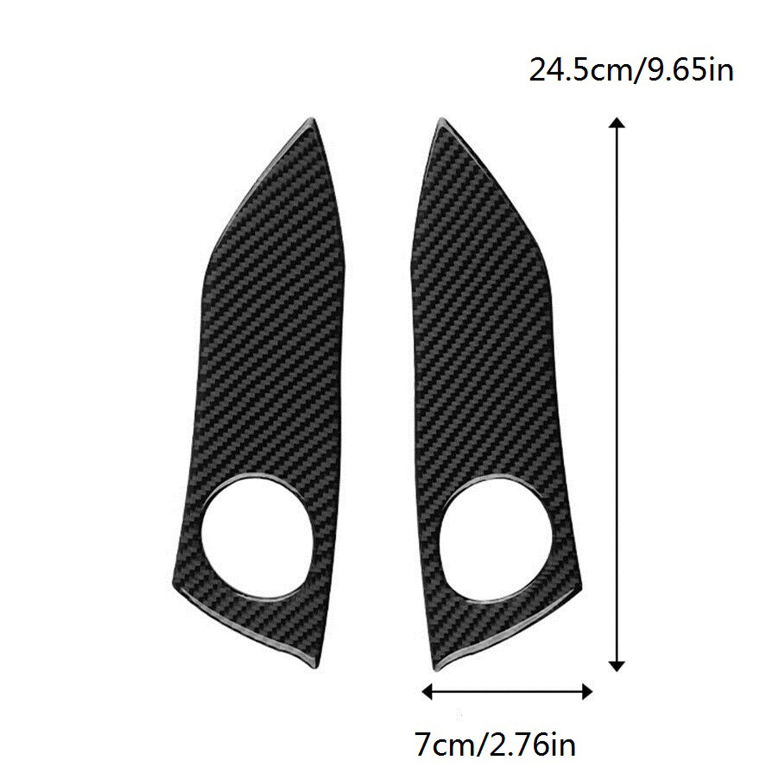 2Pcs Carbon Fiber Central Console Side Panel Cover Trim Fits Toyota RAV4 2006-12