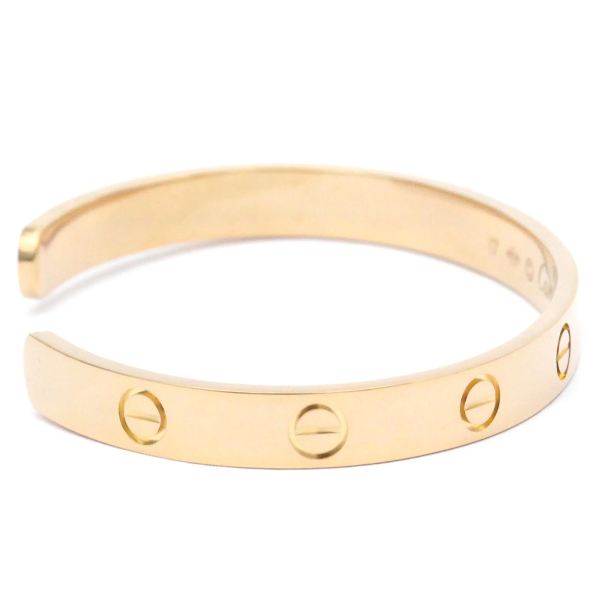 Pre-Owned Cartier Love Bracelet Open Bangle Pink Gold (18K) No Stone Bangle Pink Gold (Good)