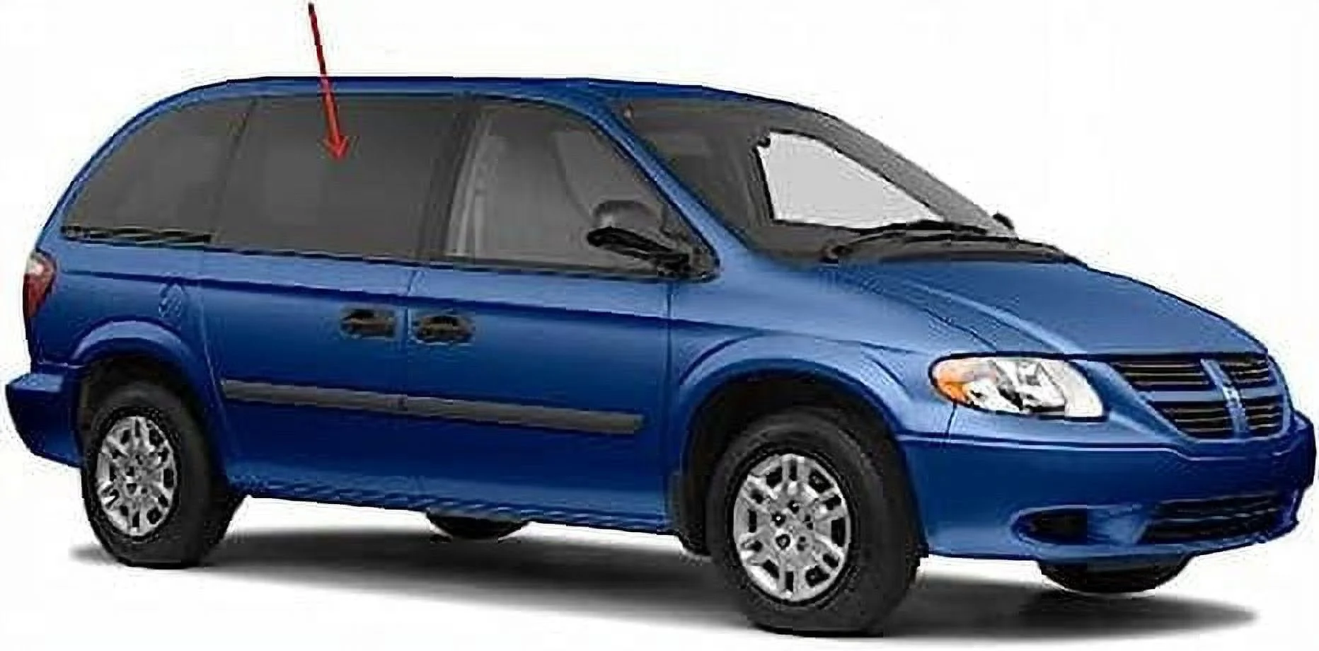 Passenger Right Side Rear Sliding Cargo Door Window Door Glass Compatible with Dodge Caravan/Dodge Grand Caravan/Chrysler Town & Country 2001-2007 Models/Chrysler Voyager 2001-2004 Models