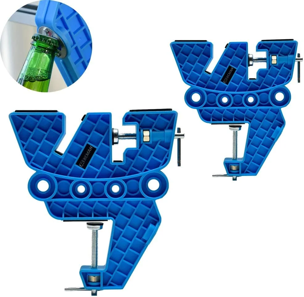 XCMAN Ski Snowboard Vise for Tuning,Waxing and Repair,Set of Non-Slip Vice Grips with Horizontal and Vertical and Tilt Working Positions,Rubber Ski Brake Retainers,Pair