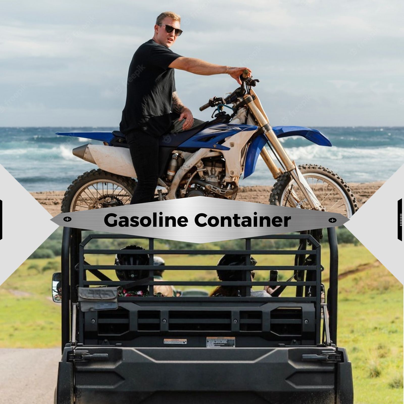 Plastic Portable Fuel Tank, 7L/1.8 gallon Fuel Tank Can Petrol Diesel Storage Can, Gasoline Bucket for Fuels Gasoline Cars Trucks ATVs Off-roaders