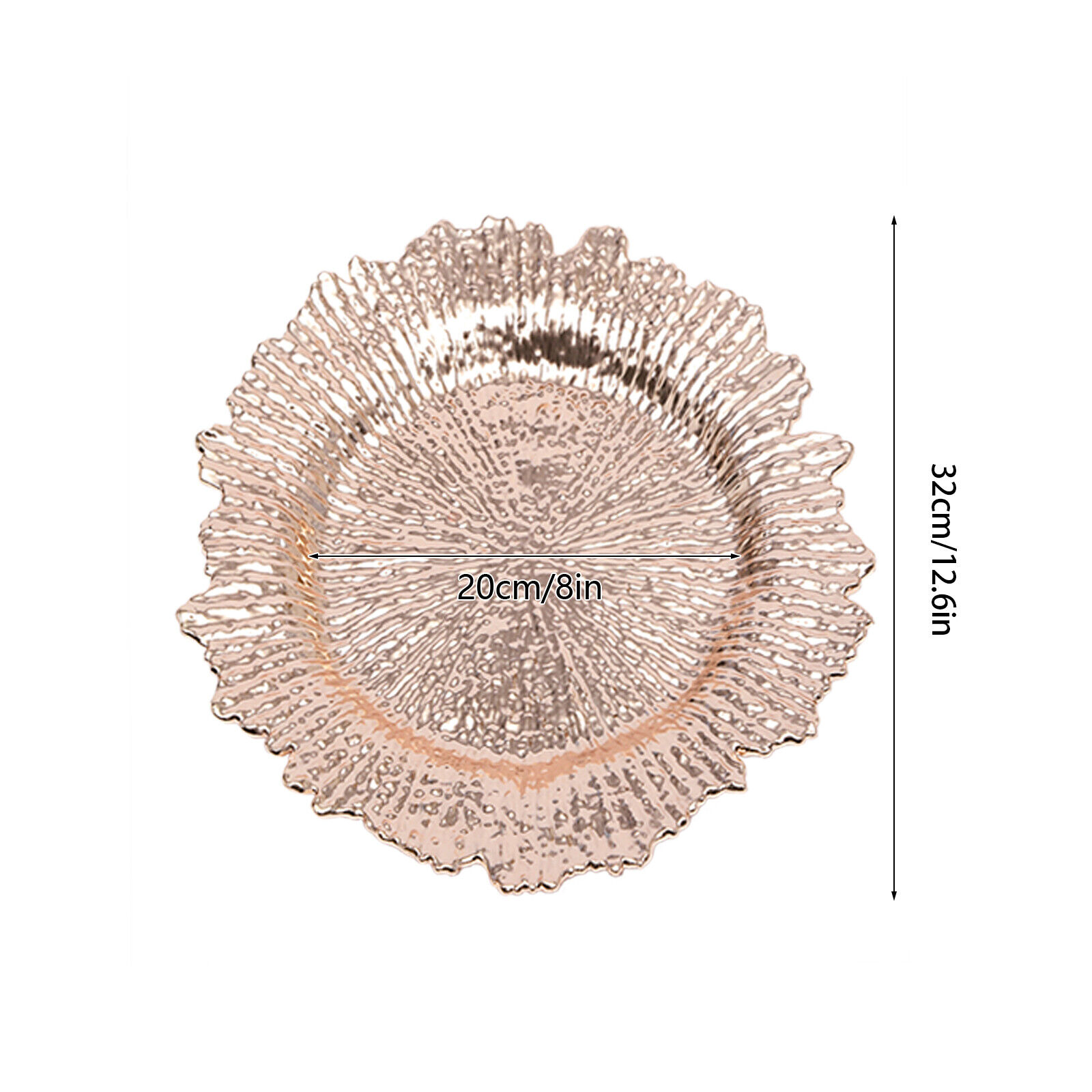 24Pcs Plastic Texture Tableware Wedding Plates Decor for Christmas Dinner