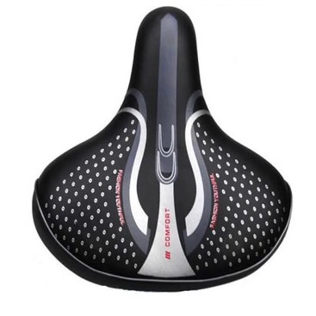 〖Follure〗Comfort Extra Wide Big Bum Bike Bicycle Gel Soft Pad Saddle Seat Sporty Black