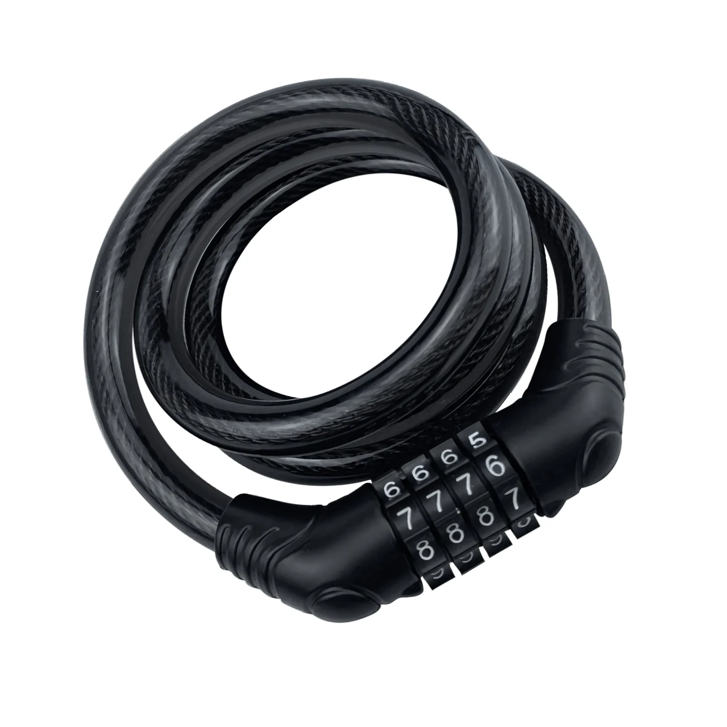 Heybike Lock Cable,4 Digit Resettable Combination Bicycle Cable Lock Coiling Bike Cable Lock