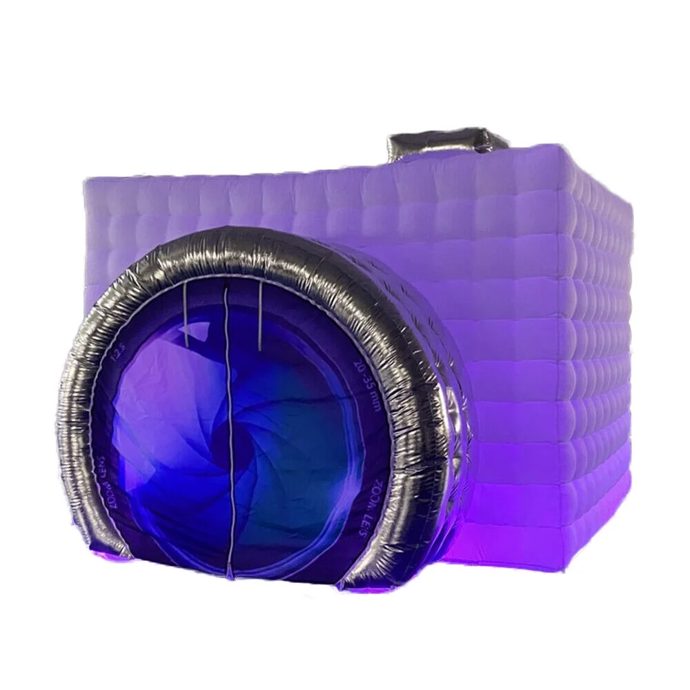 3.8X2.8x2.5m Inflatable Photo Booth Tent Camera Shape Wedding Tent with Blower 110V