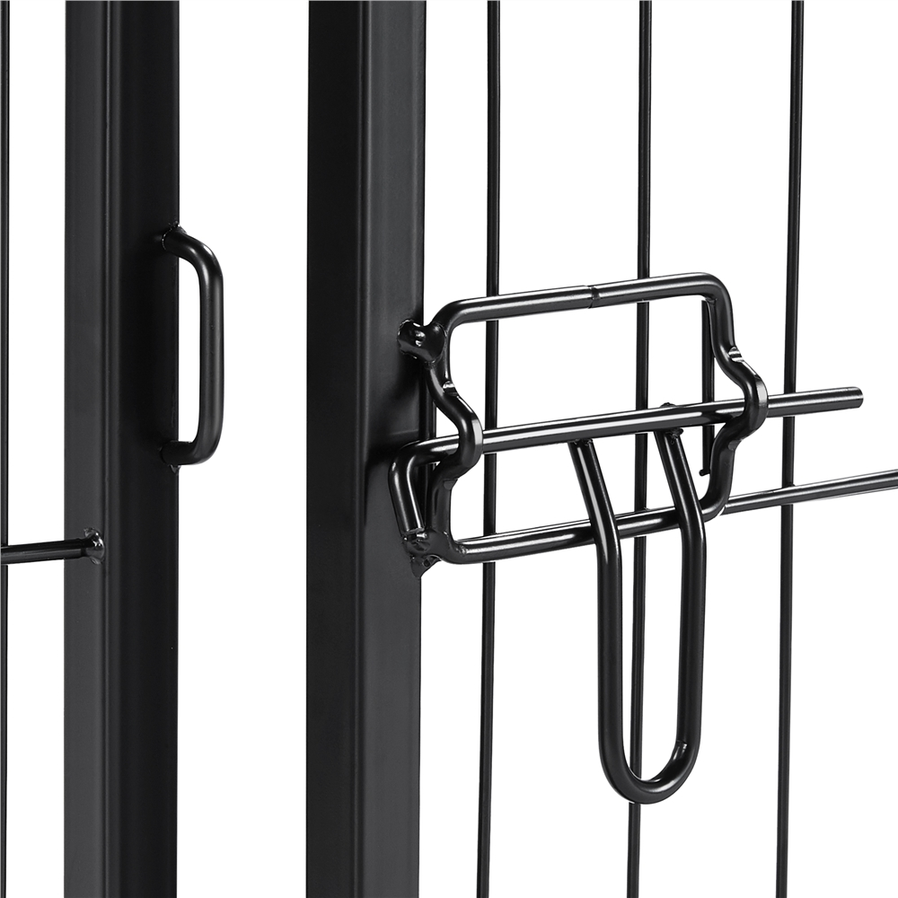Yaheetech 16 Panels 24'' Dog Playpen Iron Pet Playpen Dog Cat Exercise Fence, Black