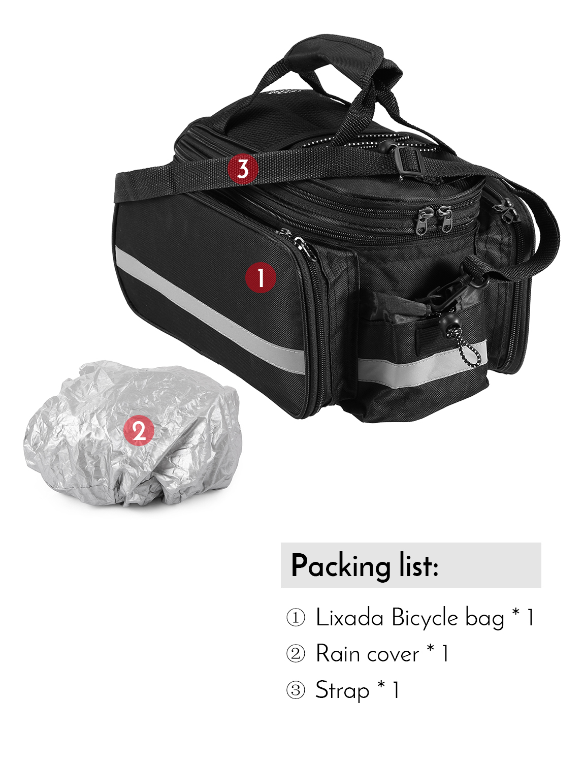 Lixada Bike Pannier,With Rain Cover Seat Waterproof Mtb Waterproof Mtb Bike Rear Seat 13l Bike RearQahm Bike 13l Bike Mewmewcat