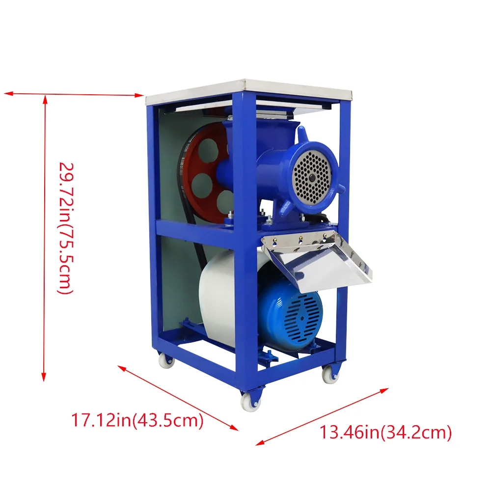 PreAsion Electric Bone Crusher Feed Processer Meat Fish Chicken Bones Grinder Chopper 220V 2.2KW