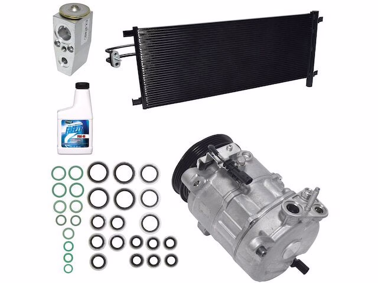 A/C Compressor Kit with Condenser - Compatible with 2014 - 2016 GMC Sierra 1500 V8 2015