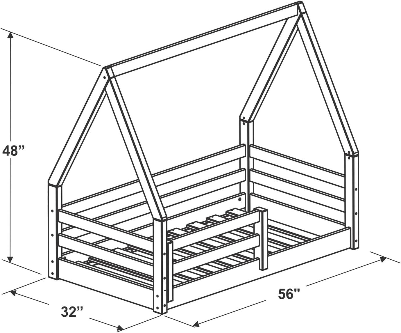 Toddler Bed Solid Wood My Cabin White