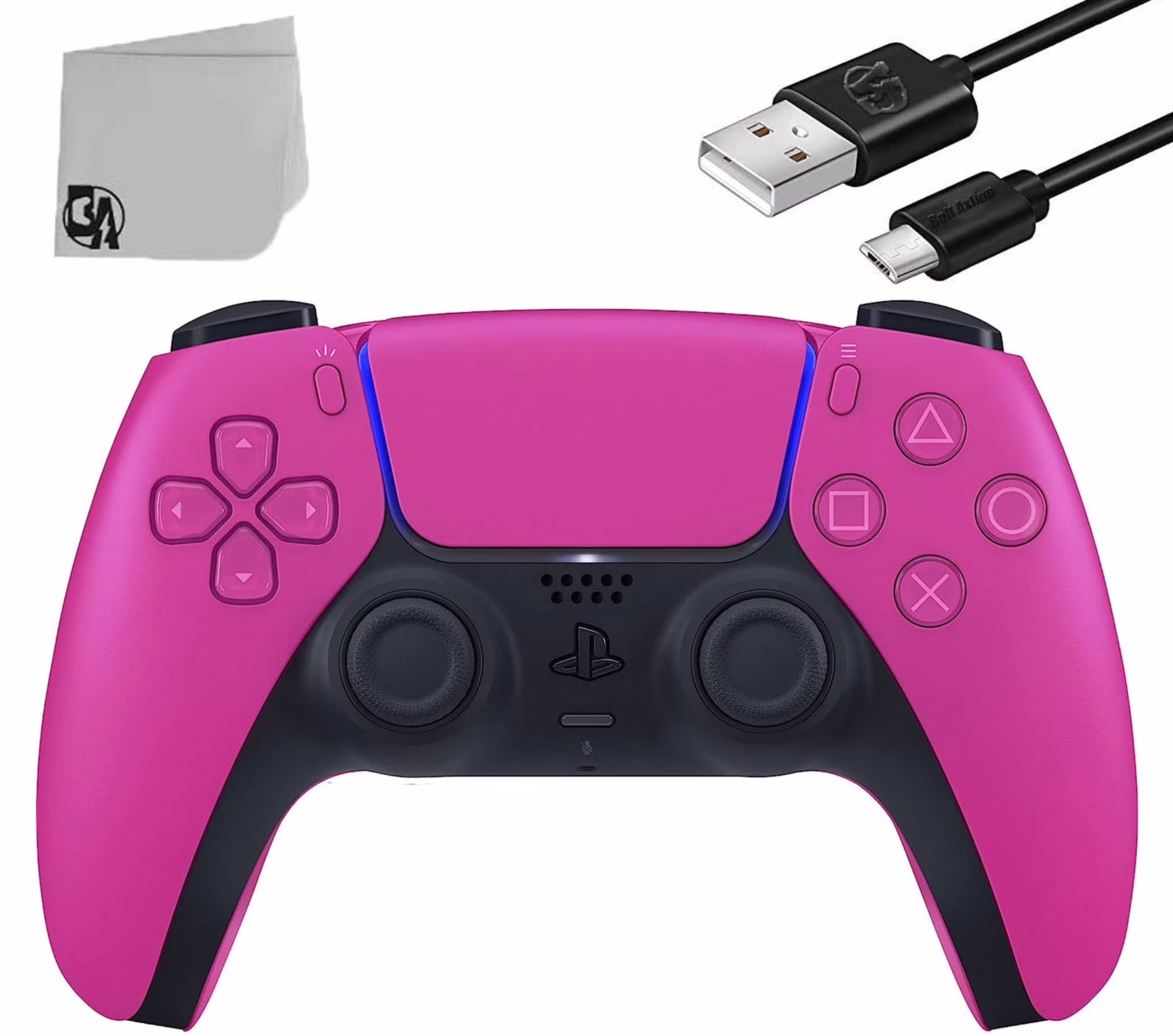 DualSense PlayStation Wireless Controller - Pink - Like New With Charging Cable Bundle BOLT AXTION