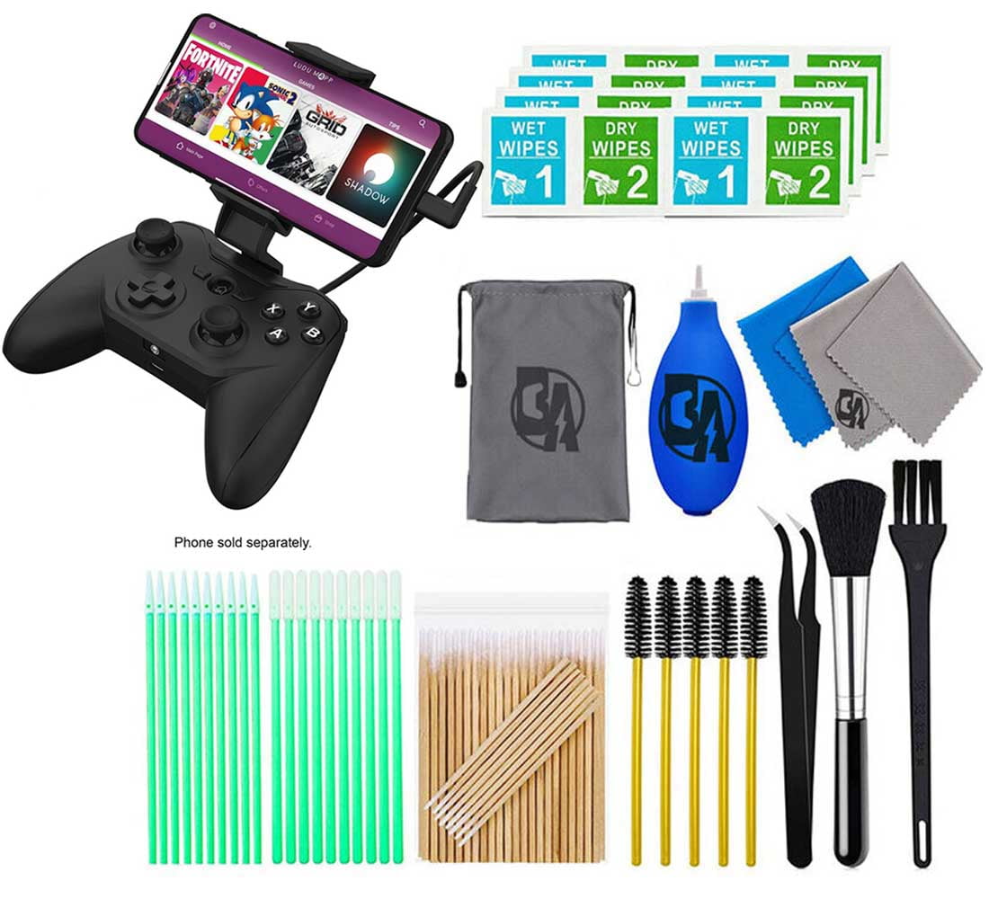 Pre-Owned Rotor Riot - RR1825A Controller for Android devices - Black With Cleaning Manual Kit Bolt Axtion Bundle (Refurbished: Like New)