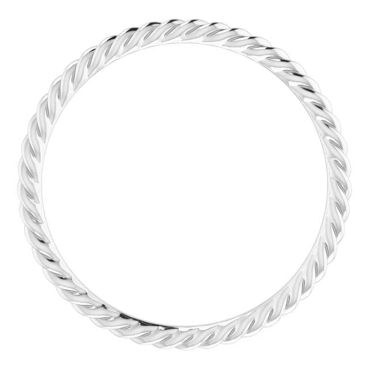 Sterling Silver 1.3 mm Skinny Rope Band Size 8.5 51695:222:P