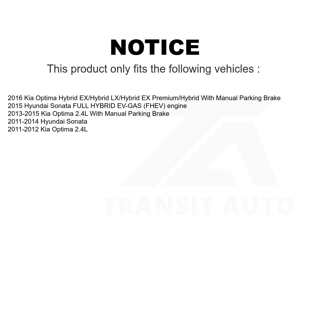 Front Rear Semi-Metallic Brake Pads Kit For Hyundai Sonata Kia Optima KPF-100188