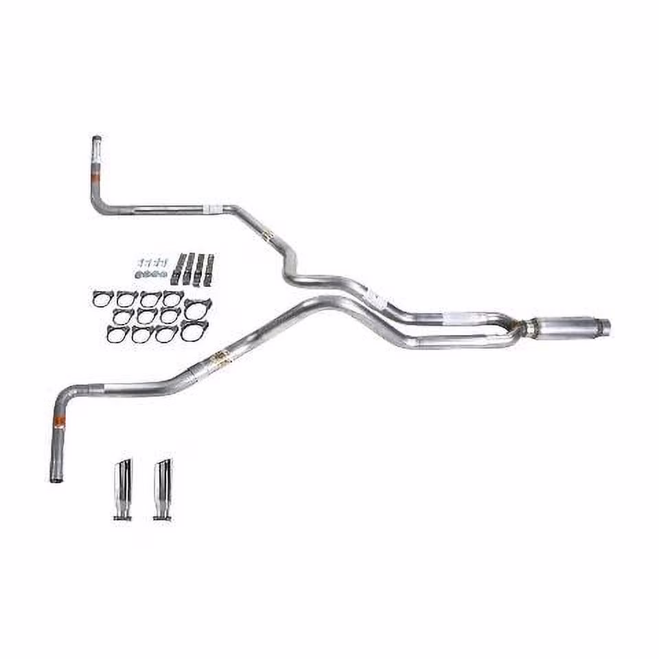 F150 98-04 dual exhaust 2.5 MA pipe Glass Pack muffler RC Tip Side Exit