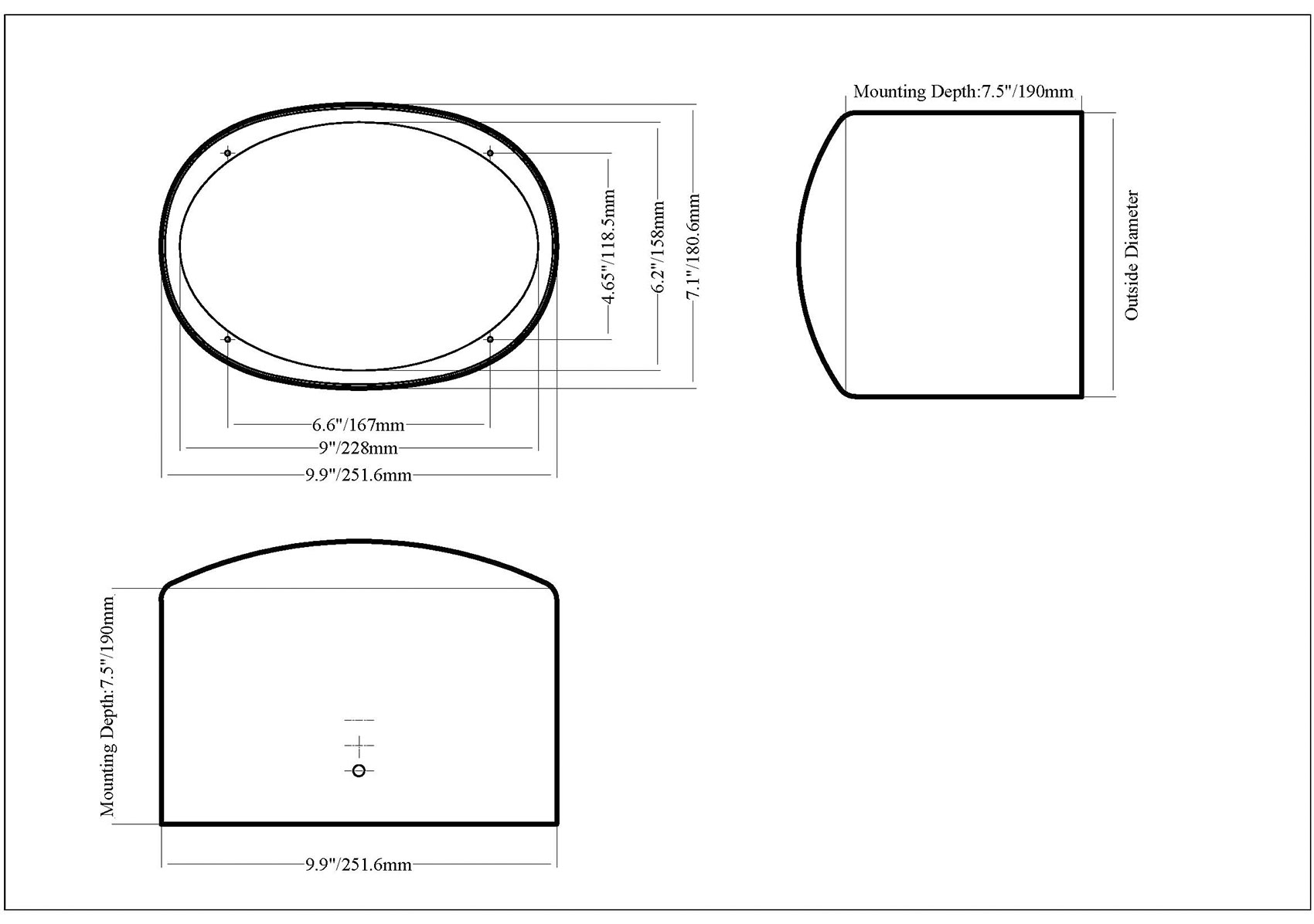 2 Rockville 6x9 Polished Silver Aluminum Wakeboard Tower Speaker Enclosures