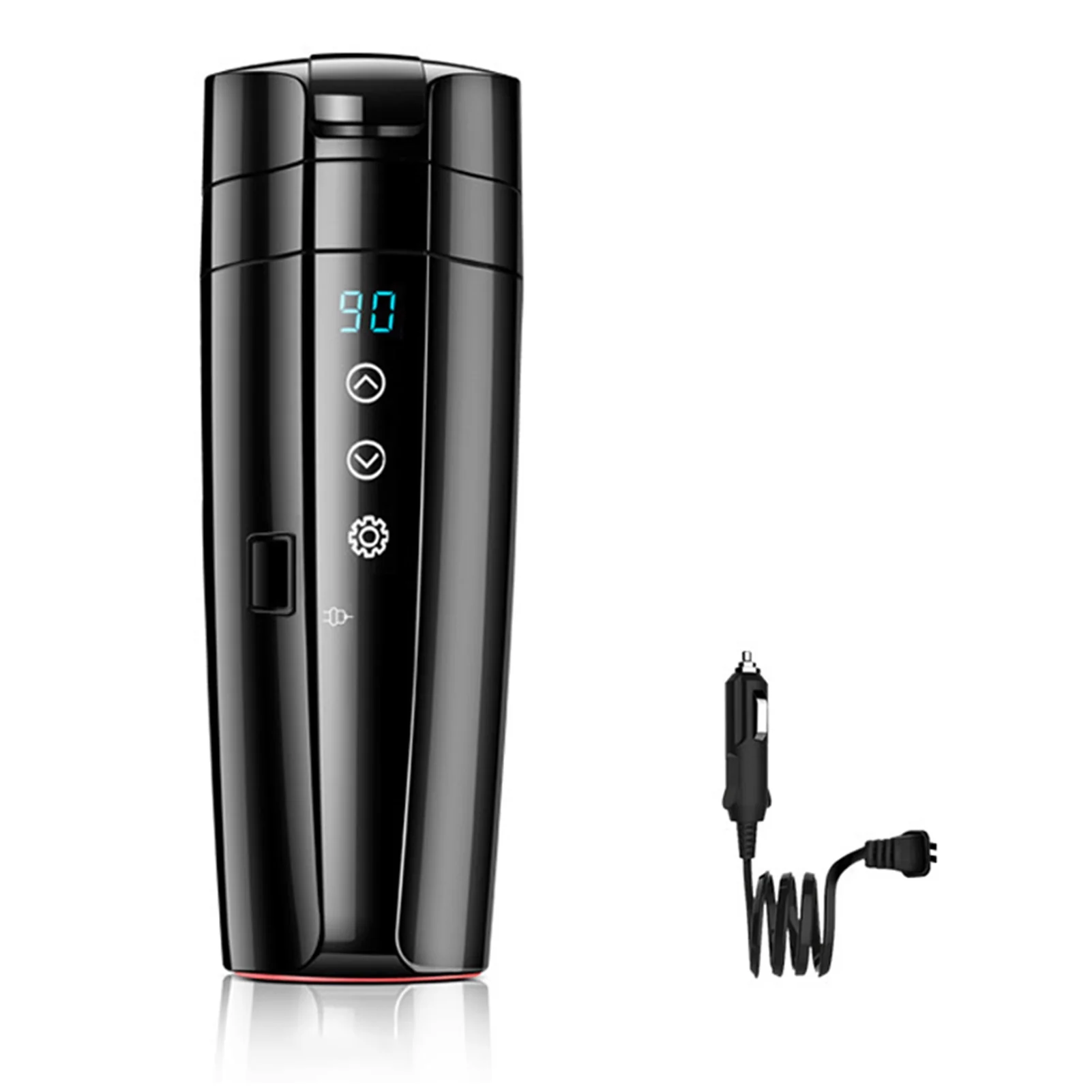 Arealer Electric cup,Temperature Kettle Coffee 12v/24v 400ml Kettle Coffee Tea 400ml Stainless Steel Heated Car Smart Temperature Kettle Stainless Steel Heated Portable Tea Coffee Tea Coffee Water