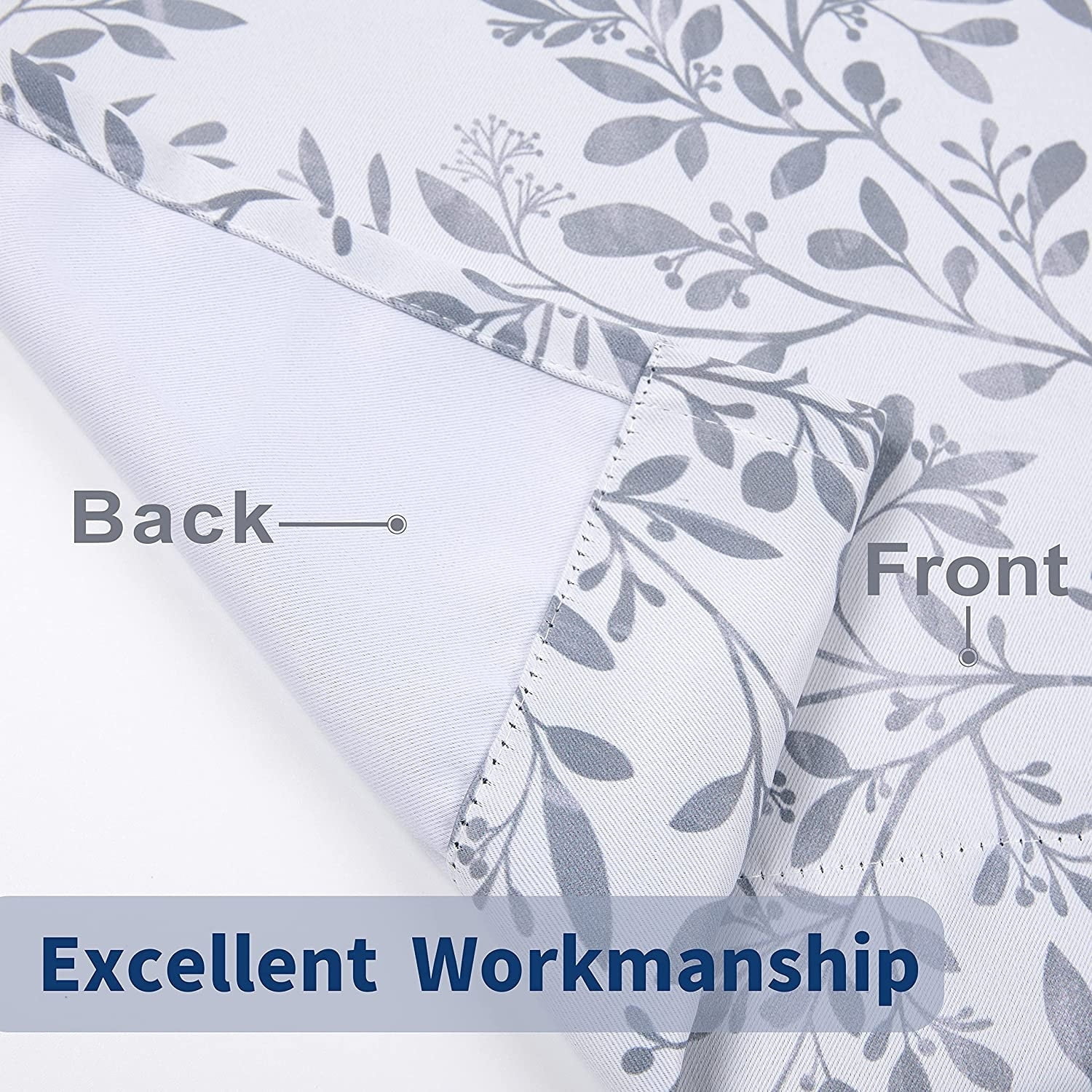 DriftAway Darby Branch Botanical Natural Printed Pattern Blackout Room Darkening Window Curtain Valance Rod Pocket 18