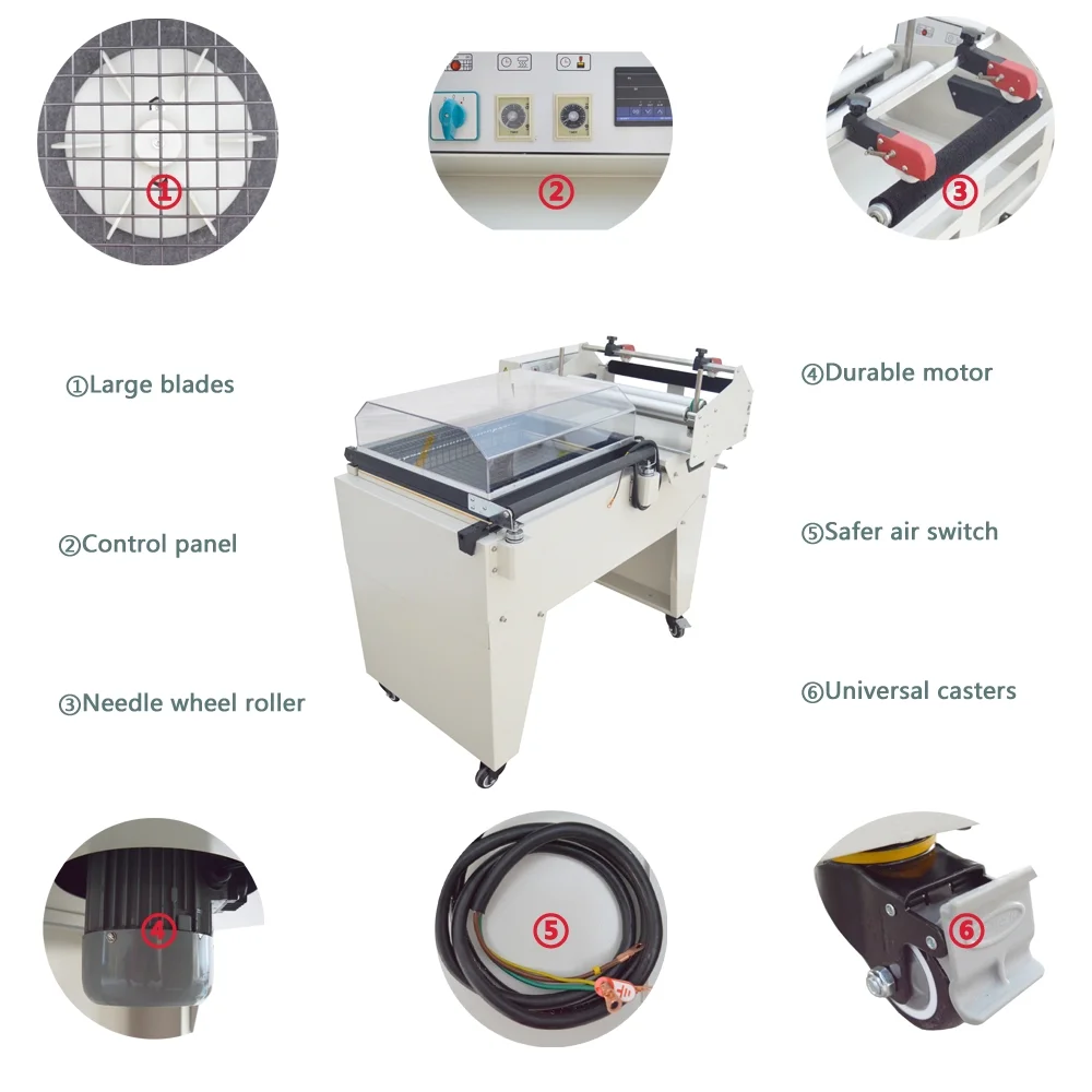 INTSUPERMAI Automatic 2 in1 Heat Shrink Packaging Machine Thermal Shrink Sealing and Cutting Machine PVC POF Film Wrapping Machine FM5540