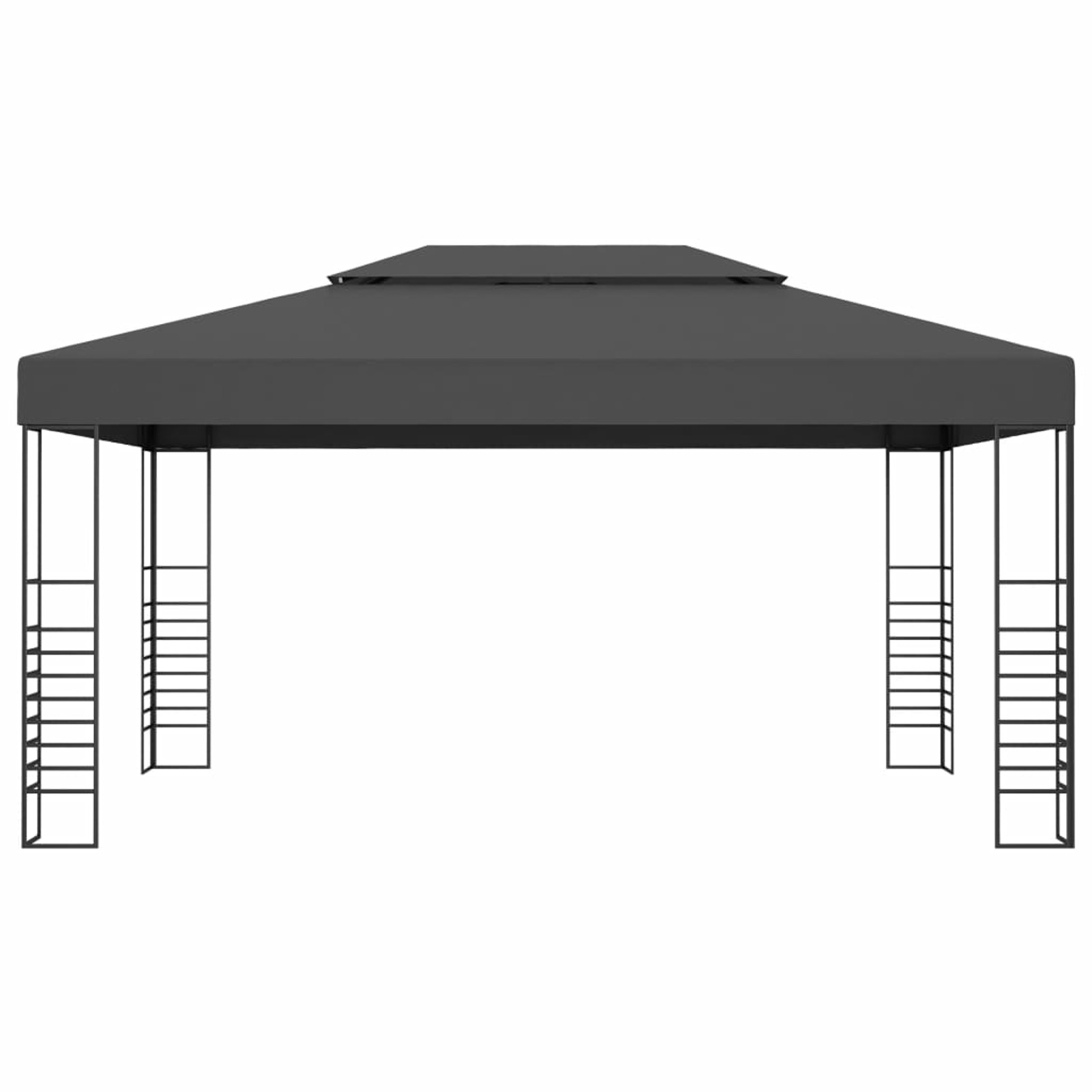 Anself Gazebo with Steel Frame Garden Canopy Tent Sun Shelter Anthracite for Patio, Party, Wedding, BBQ, Camping Trip, Festival Cater Events 118.1 x 157.4 x 106.3 Inches (L x W x H)
