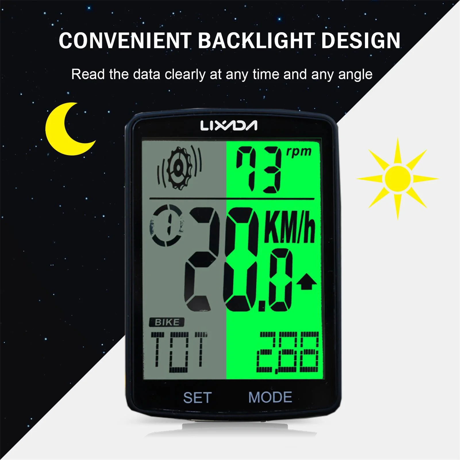 Lixada Bike Computer,3 In 1 Computer Functional Lcd Functional Lcd Screen Bike Ipx7 Waterproof Computer With Heart Screen Computer With Mountain BikeMountain Huiop In 1 Bike Stopwatch