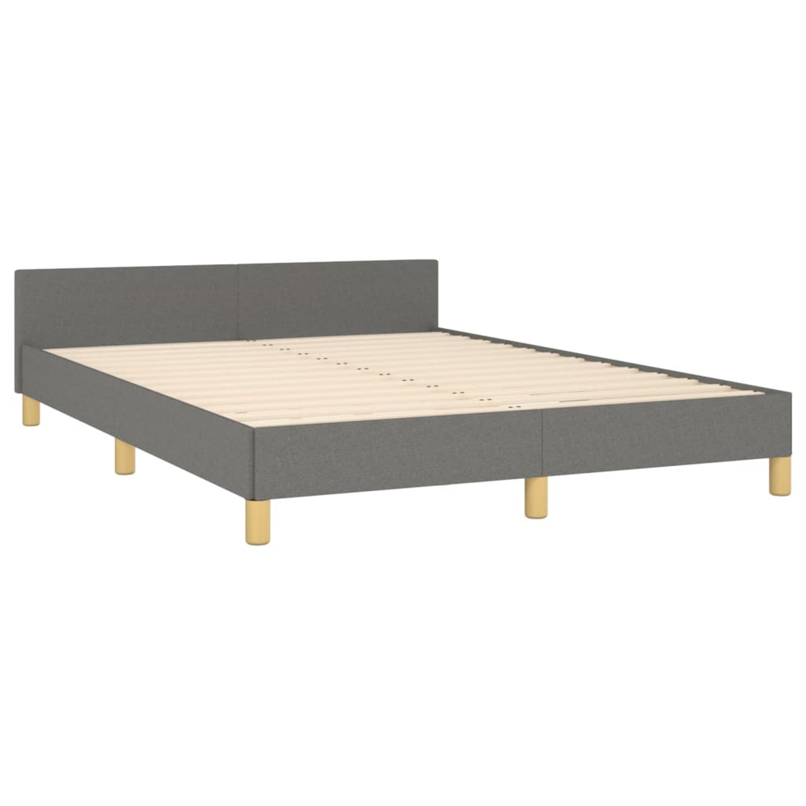 Walmeck Bed Frame with Headboard Dark Gray 59.8