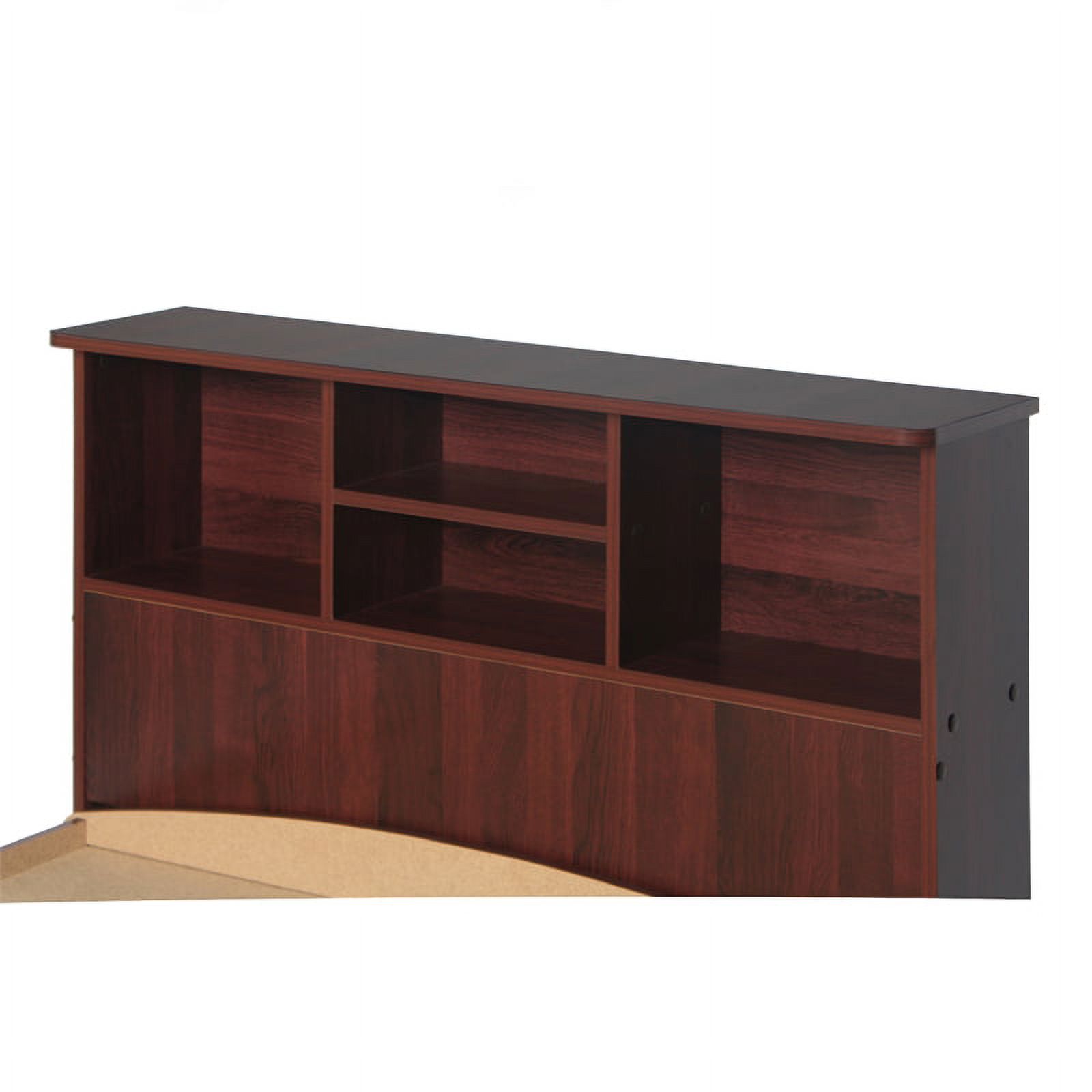 Home Square 2-Piece Set with Twin Captains Bed & Tall Chest Wardrobe in Mahogany