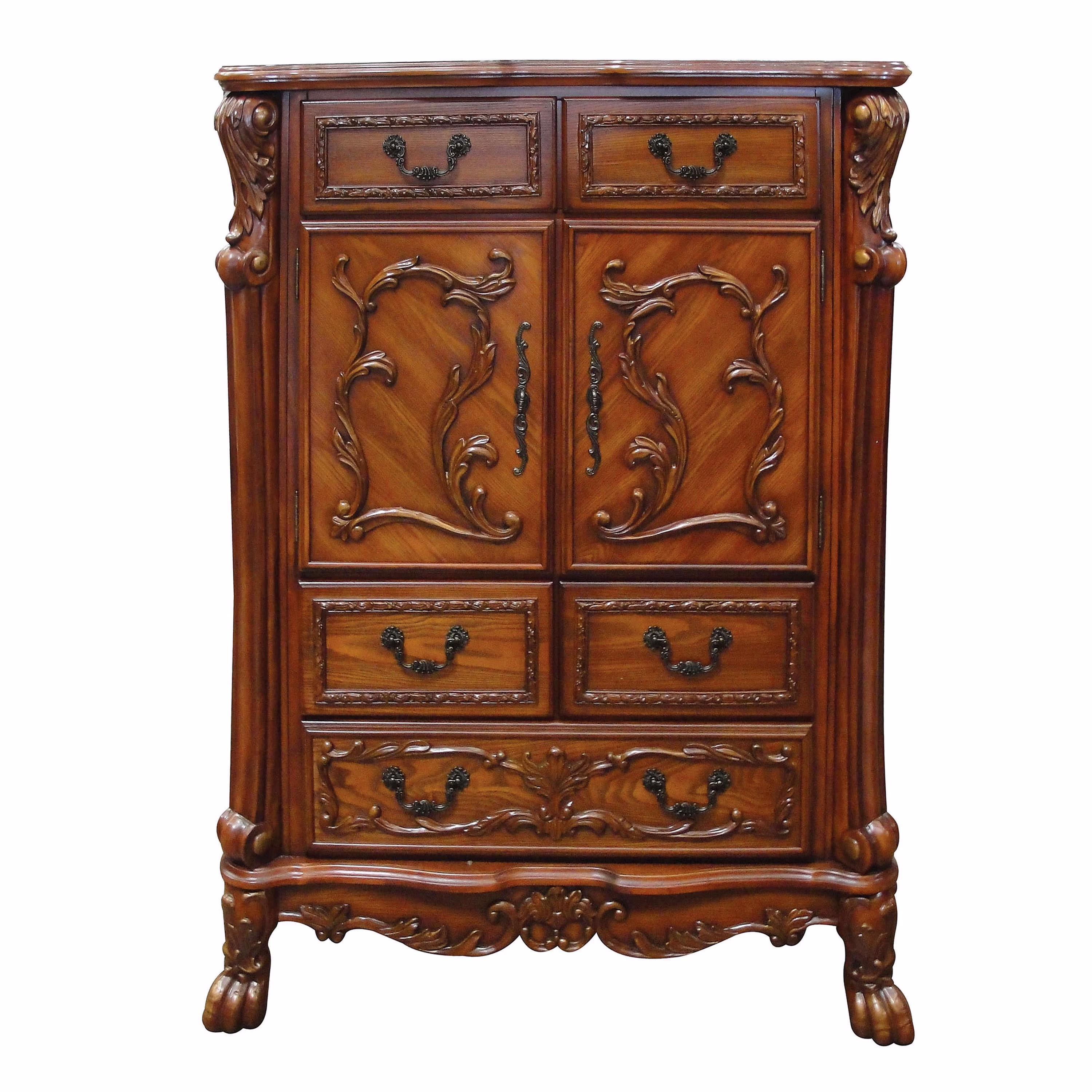 ACME Dresden Chest, Cherry Oak-Color:Cherry Oak,Quantity:1,Style:Vintage/Traditional/Victorian