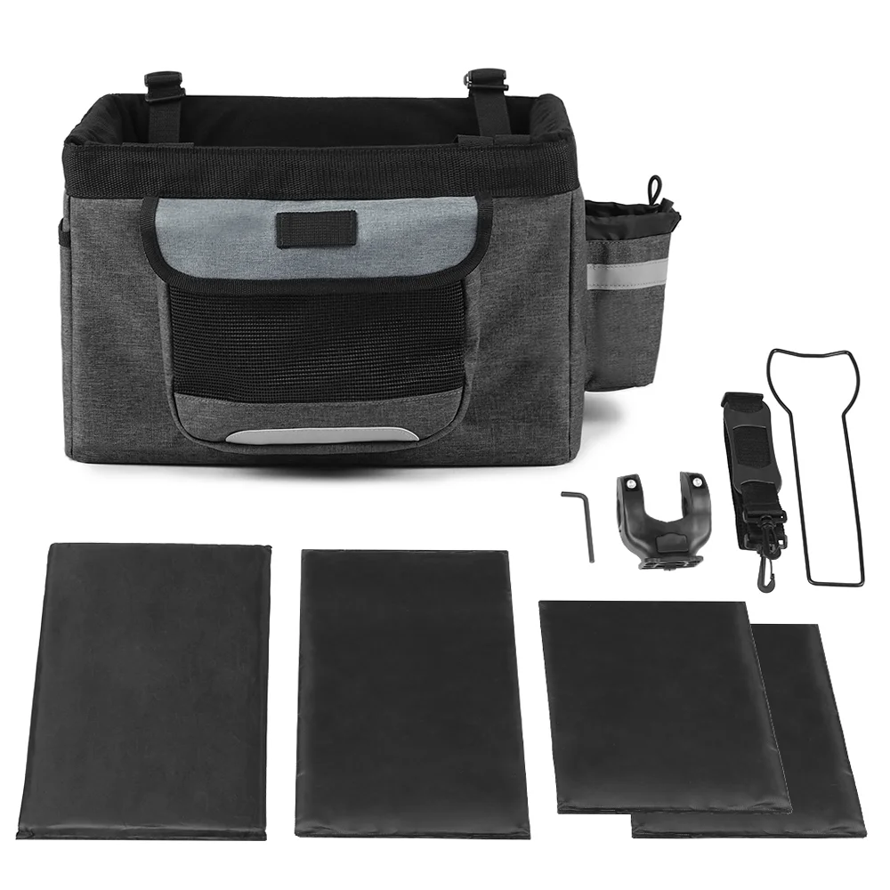 Carevas Foldable Front Basket Removable Bike Pet Basket Pet Dog Cat Carrier Camping Tote Bag