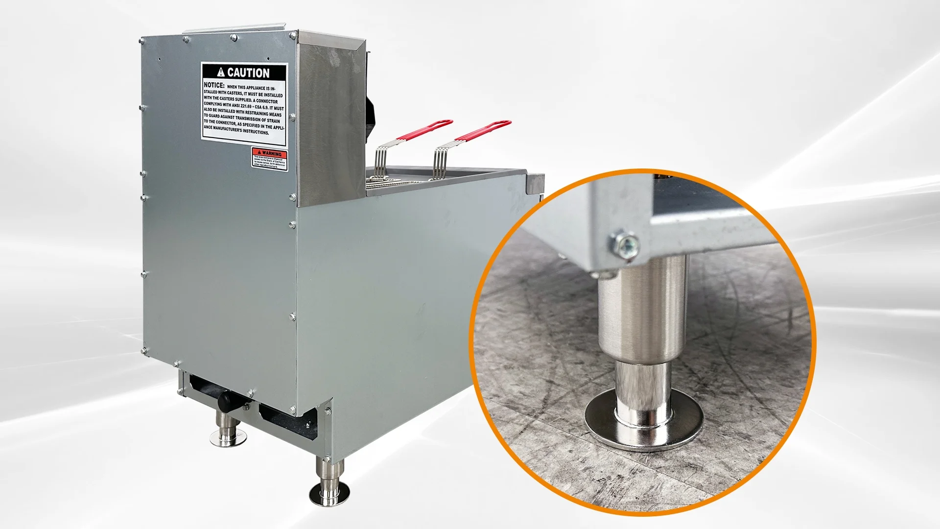 Gas Countertop Fryer three tube burners NG CTF-3