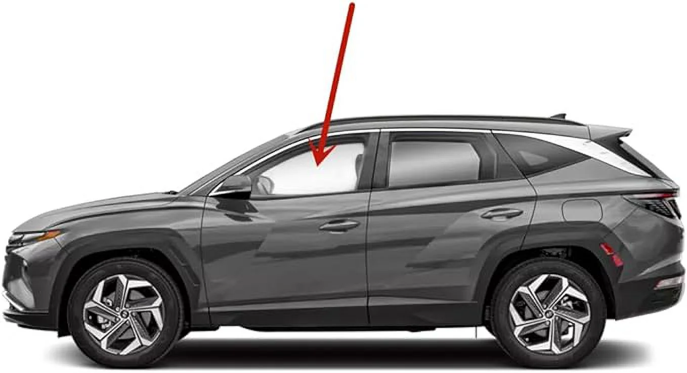 Tempered Driver Left Side Front Door Window Door Glass Compatible with Hyundai Santa Cruz / Tucson 2022-2024 Models