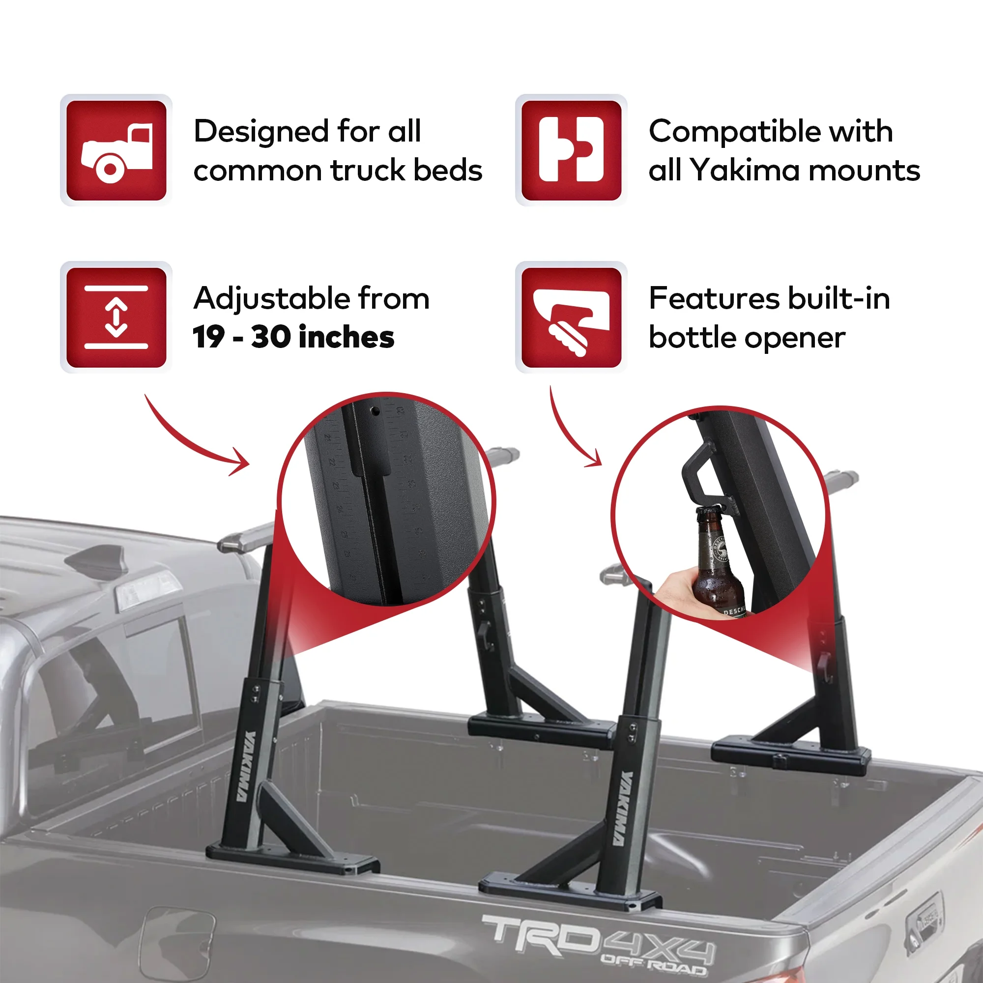 Yakima OverHaul HD (Tower Only) Adjustable Height Heavy Duty Truck Bed Rack