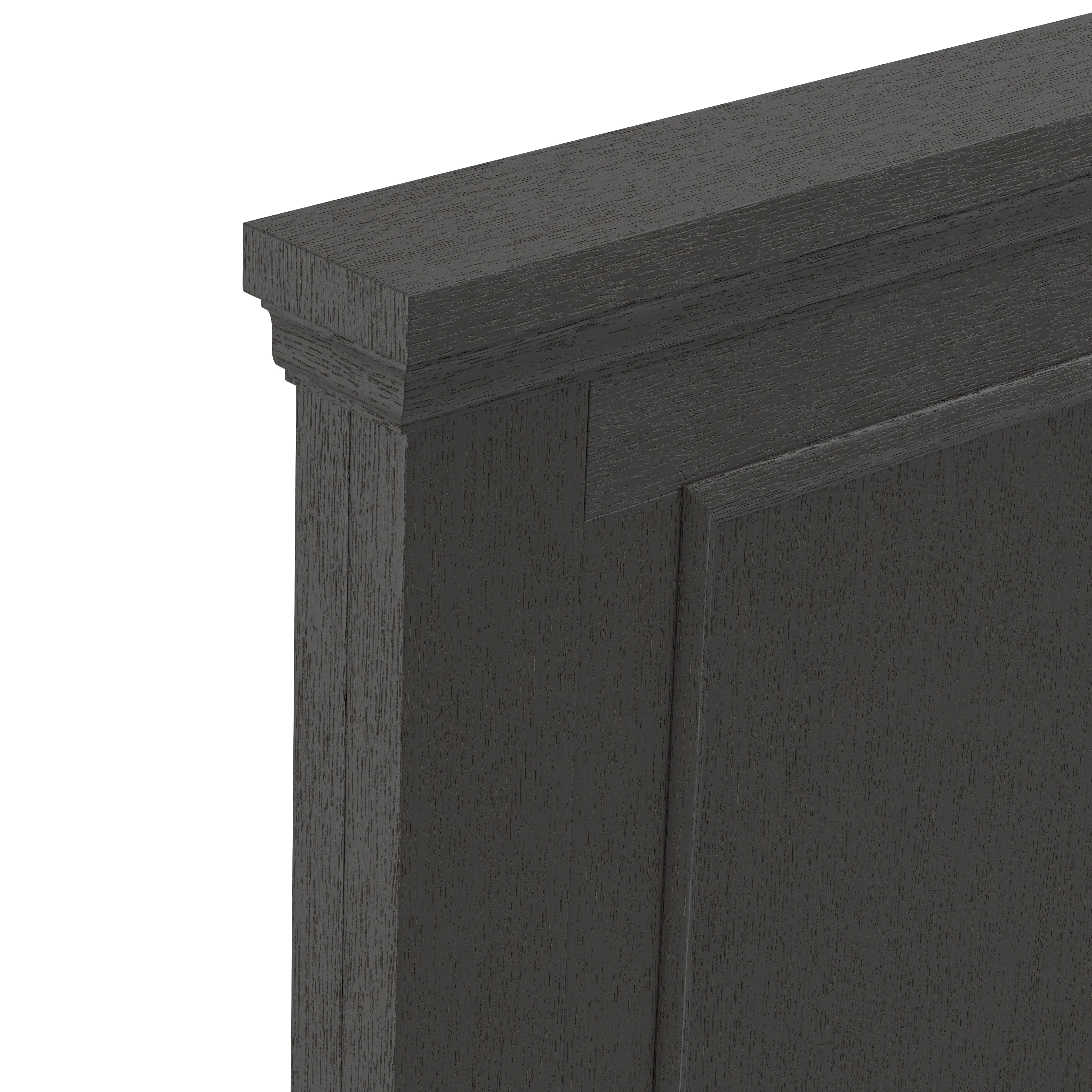 OSP Home Furnishings Farmhouse Basics Queen Bed Set 3/CTN in Rustic Black Finish