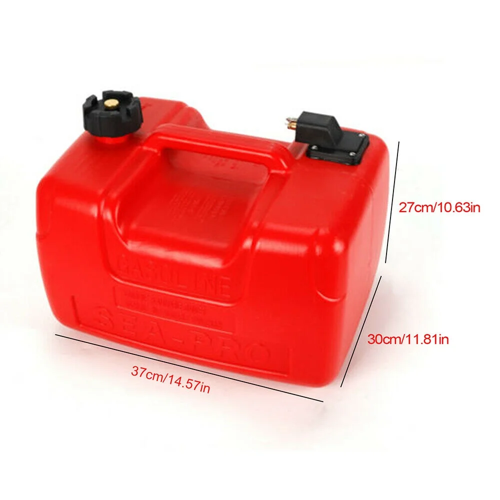 Portable Boat Fuel Tank 12L 3 Gallon Marine Outboard Motor Fueling Tank Plastic Tank Compatible with Kayaks, Small/Large Boats, Inflatables and Canoes